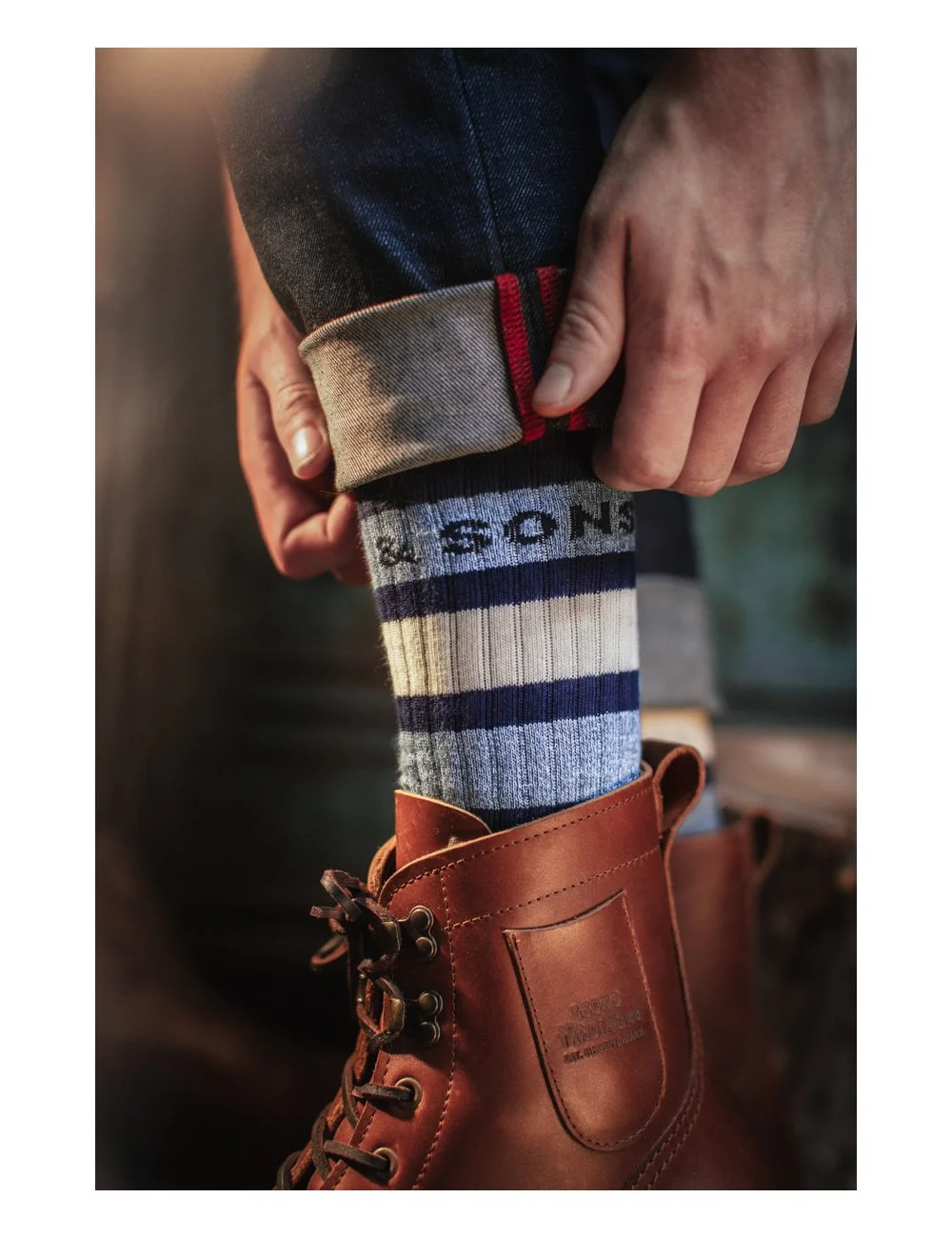 &Sons Baseline Socks - Navy - Image 7