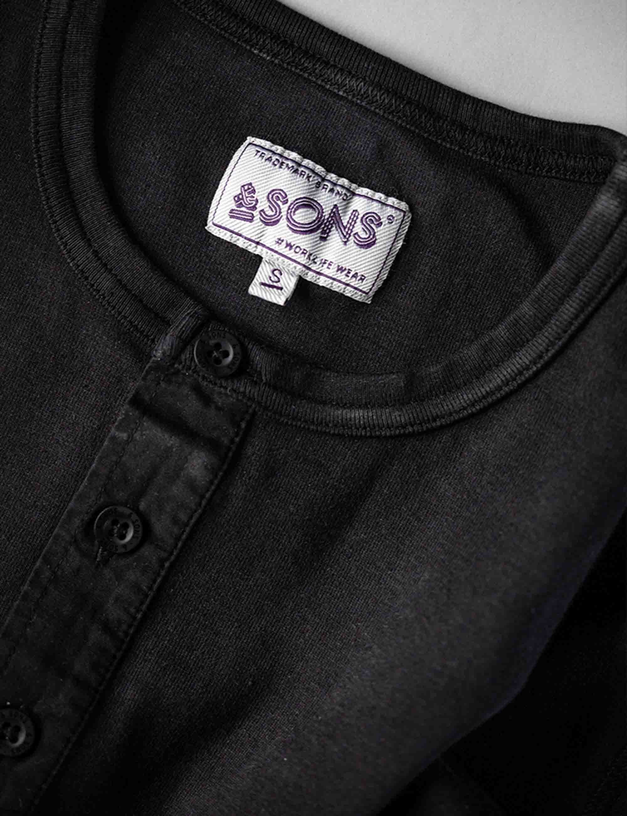 The New Elder Henley Shirt - Black - Image 6