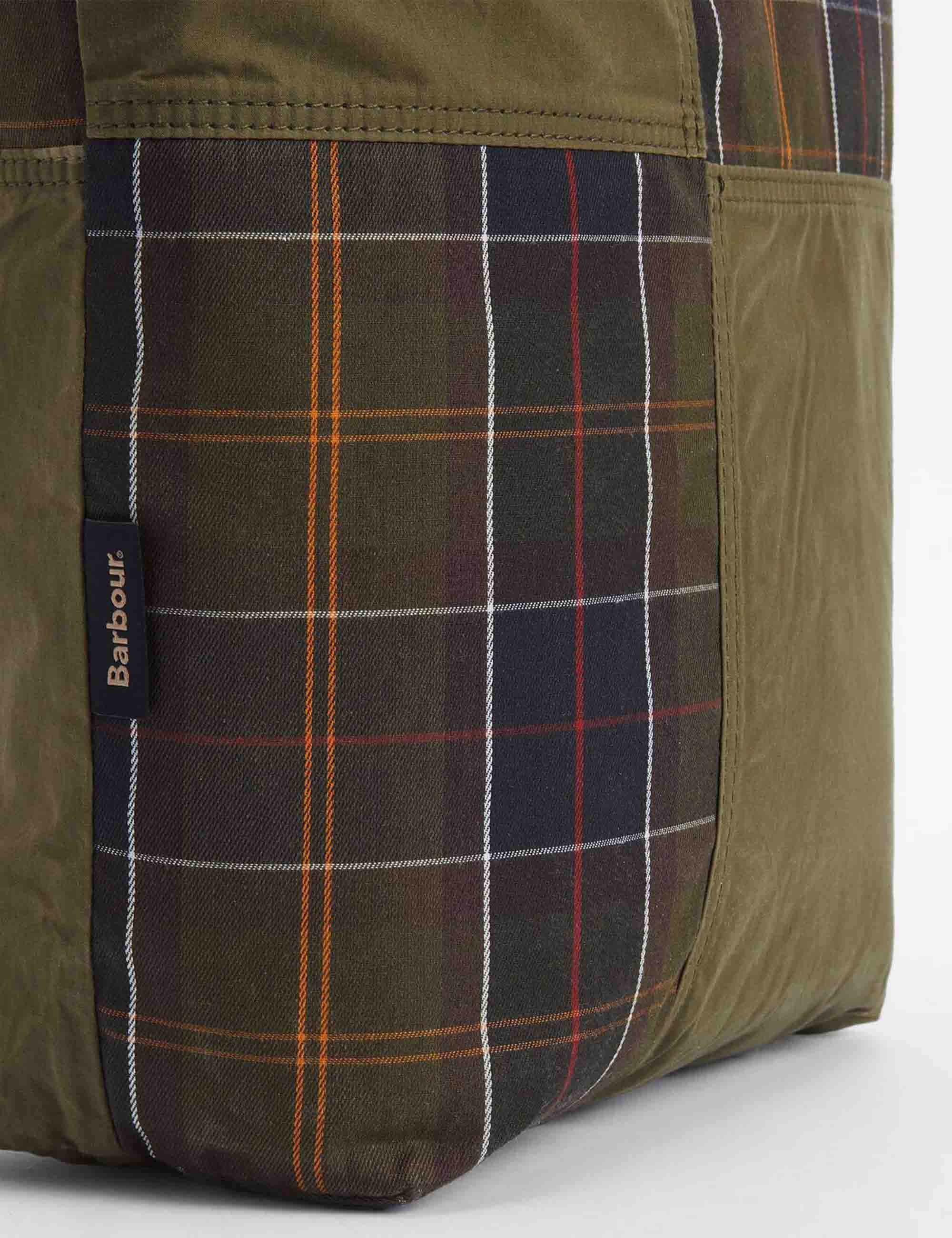 Transport Patchwork Tote Bag - Dusky Green - Image 6