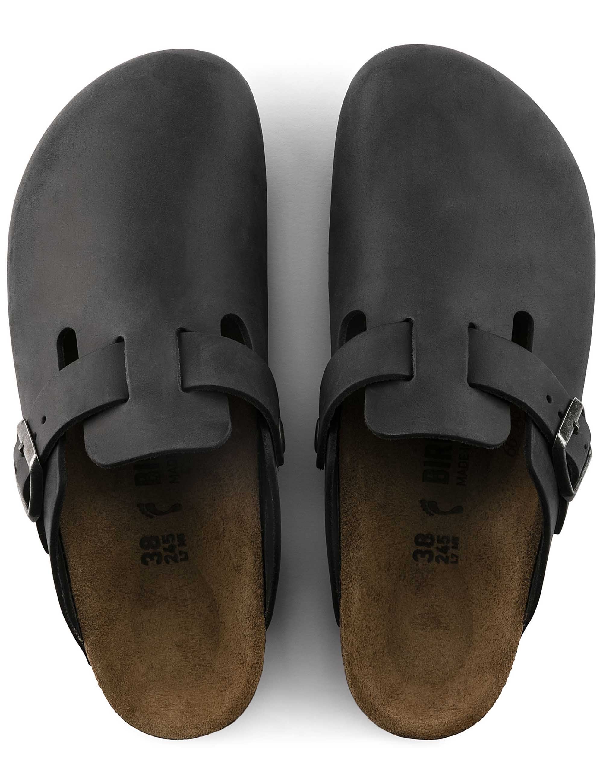 Boston Leather Mules - Oiled Black (Regular Fit) - Image 3