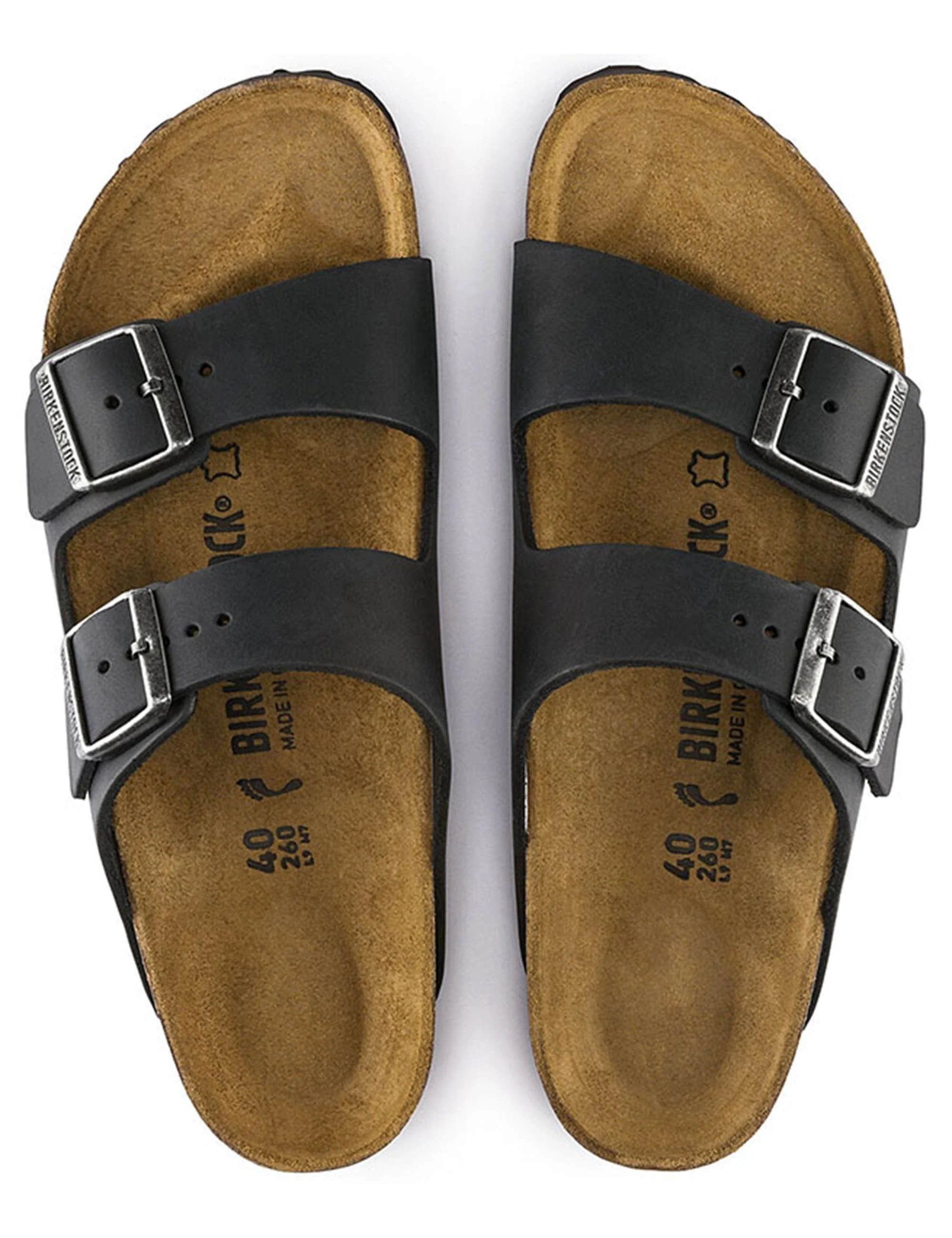 Women's Arizona Nubuck Sandals - Black (Narrow Fit) - Image 4