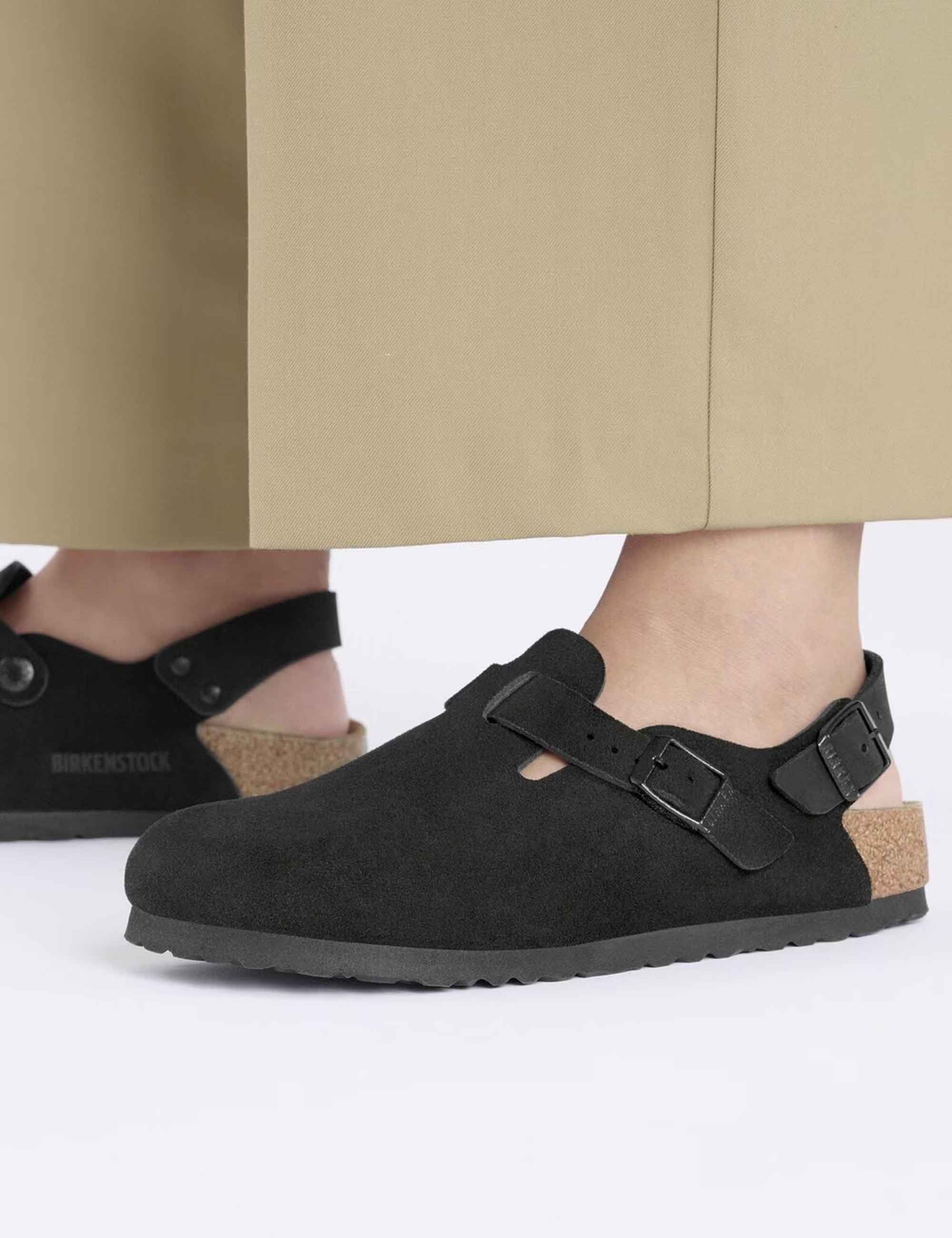 Women's Tokio Suede Mules - Black (Narrow Fit) - Image 4
