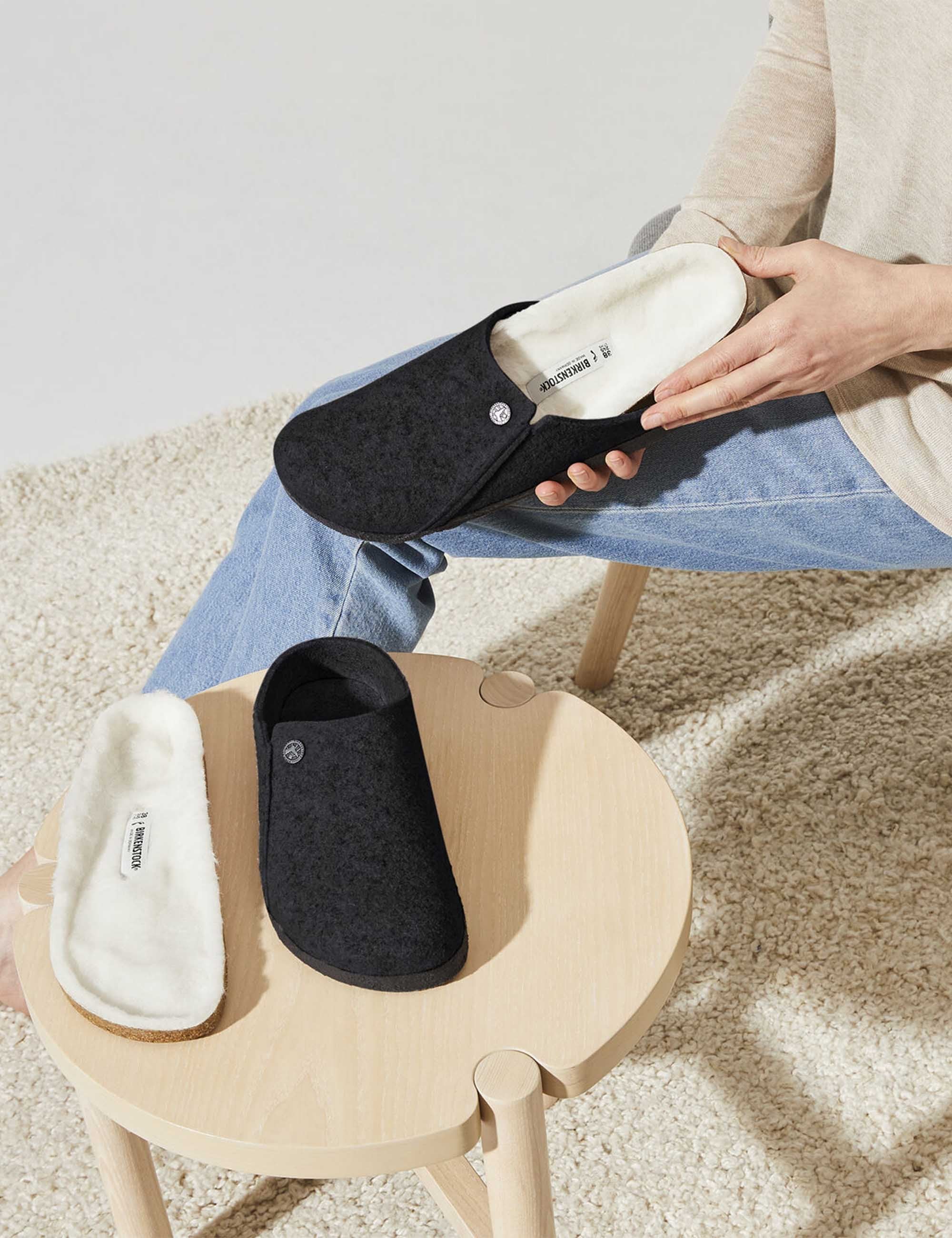 Women's Zermatt Shearling Slippers - Anthracite (Regular Fit) - Image 9