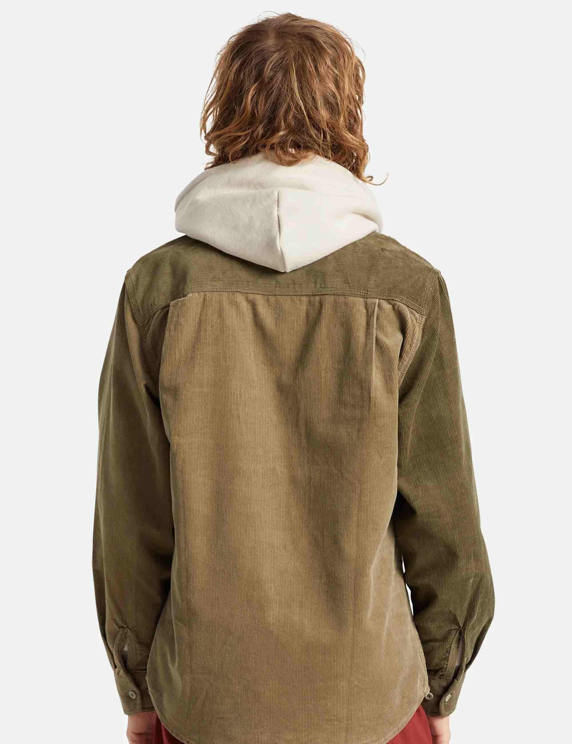 Bowery Cord Shirt - Military Olive/Mermaid - Image 3