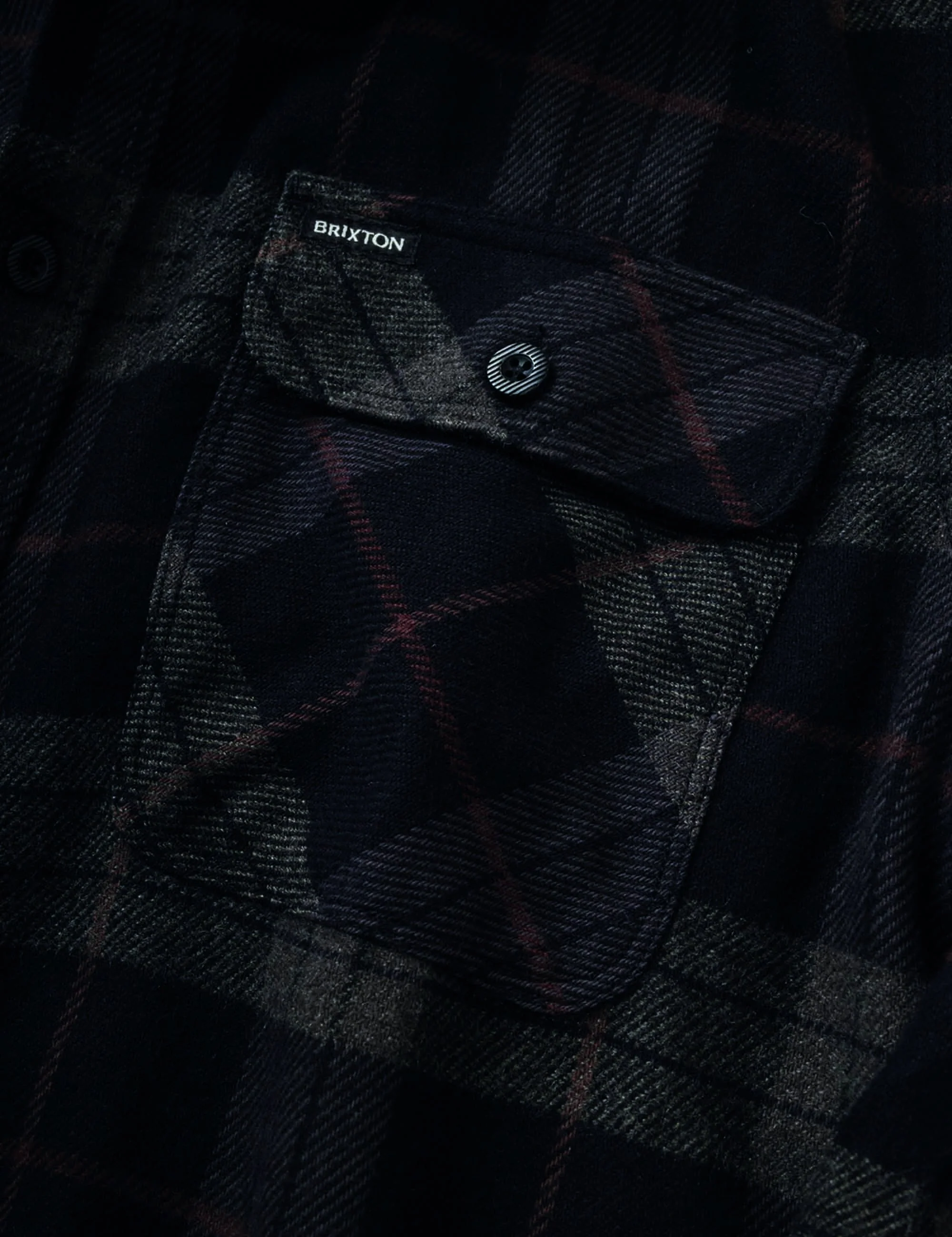 Bowery Flannel Shirt - Black/Charcoal - Image 3