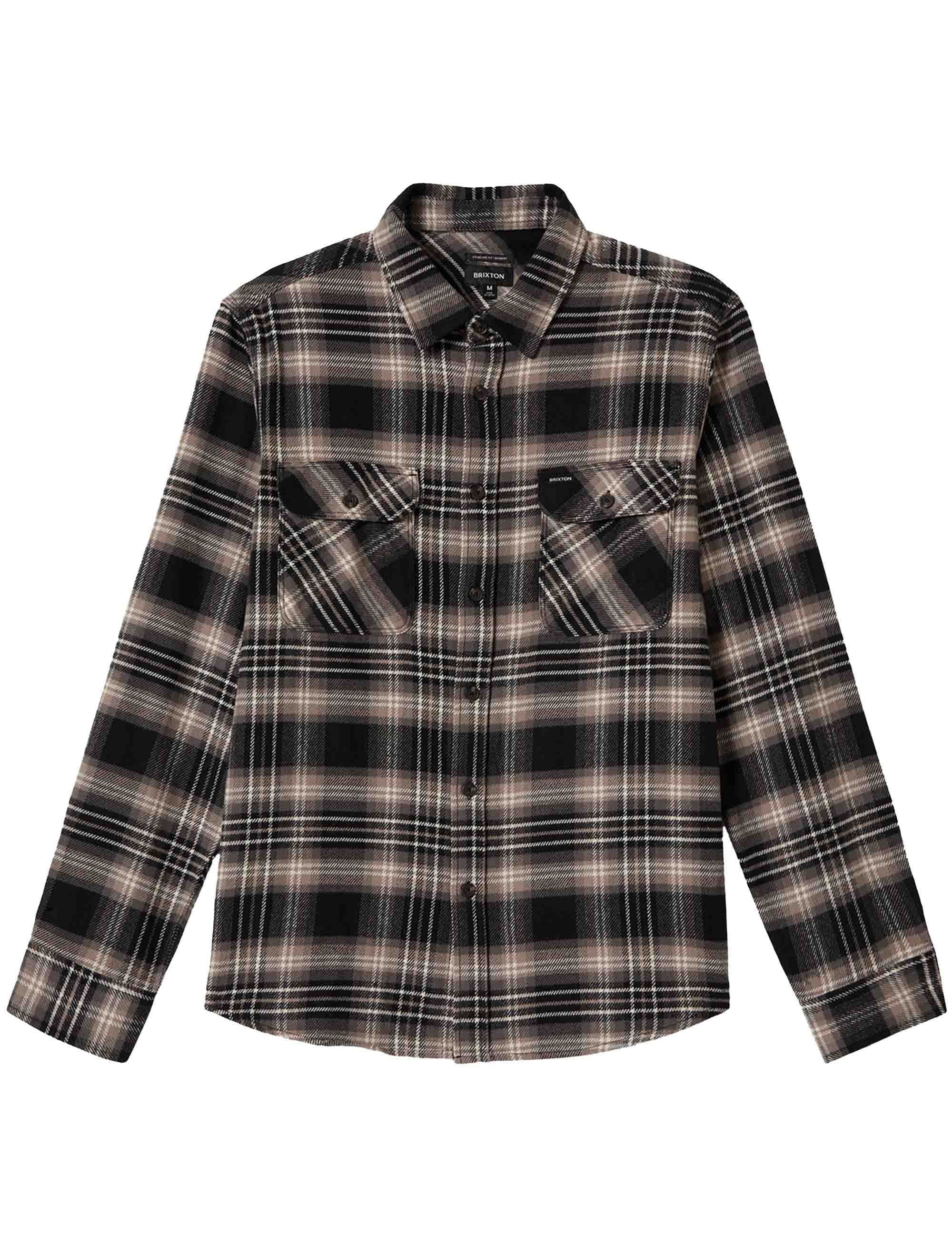 Bowery Flannel Shirt - Black/Charcoal/Beige