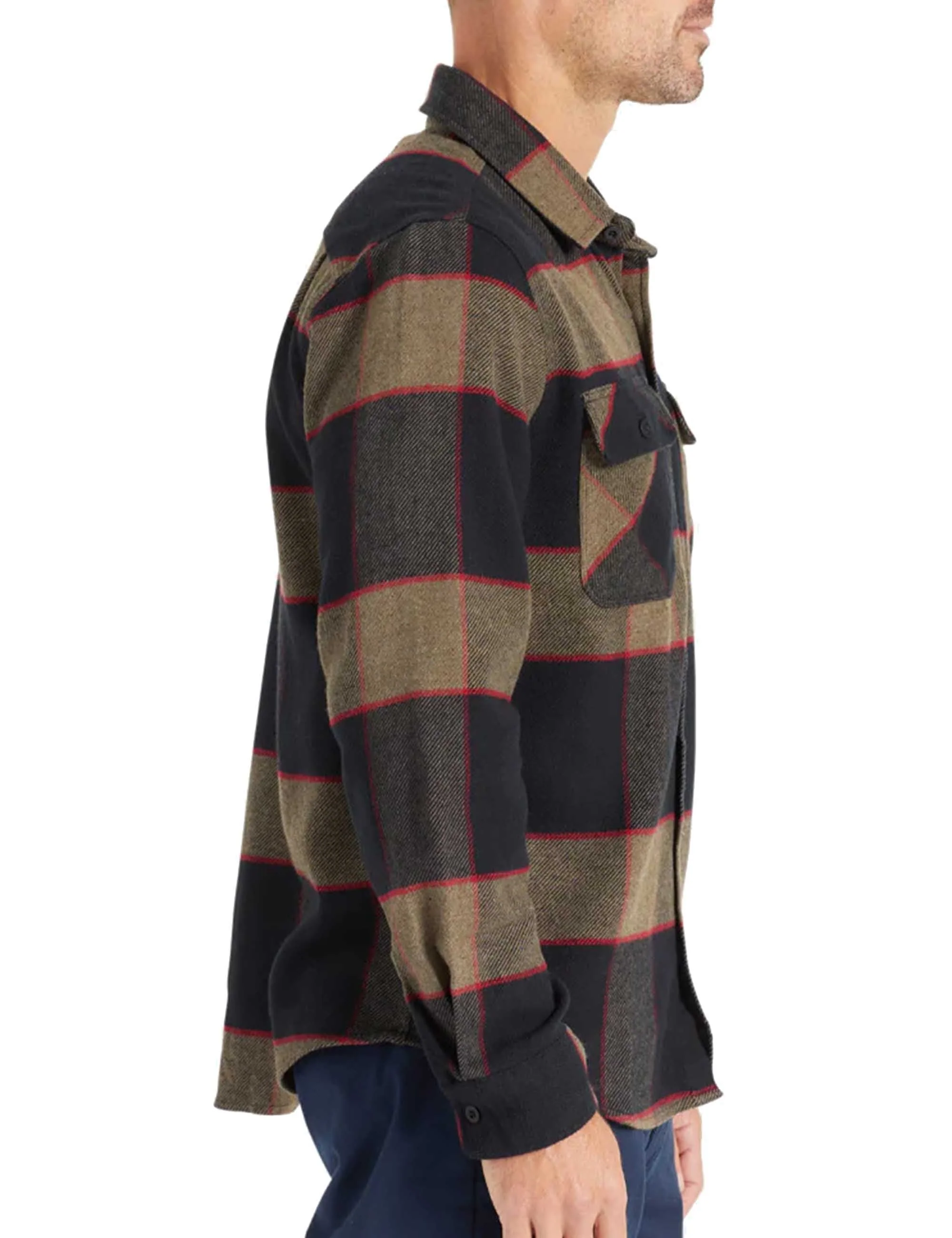 Bowery Flannel Shirt - Heather Grey/Charcoal - Image 5