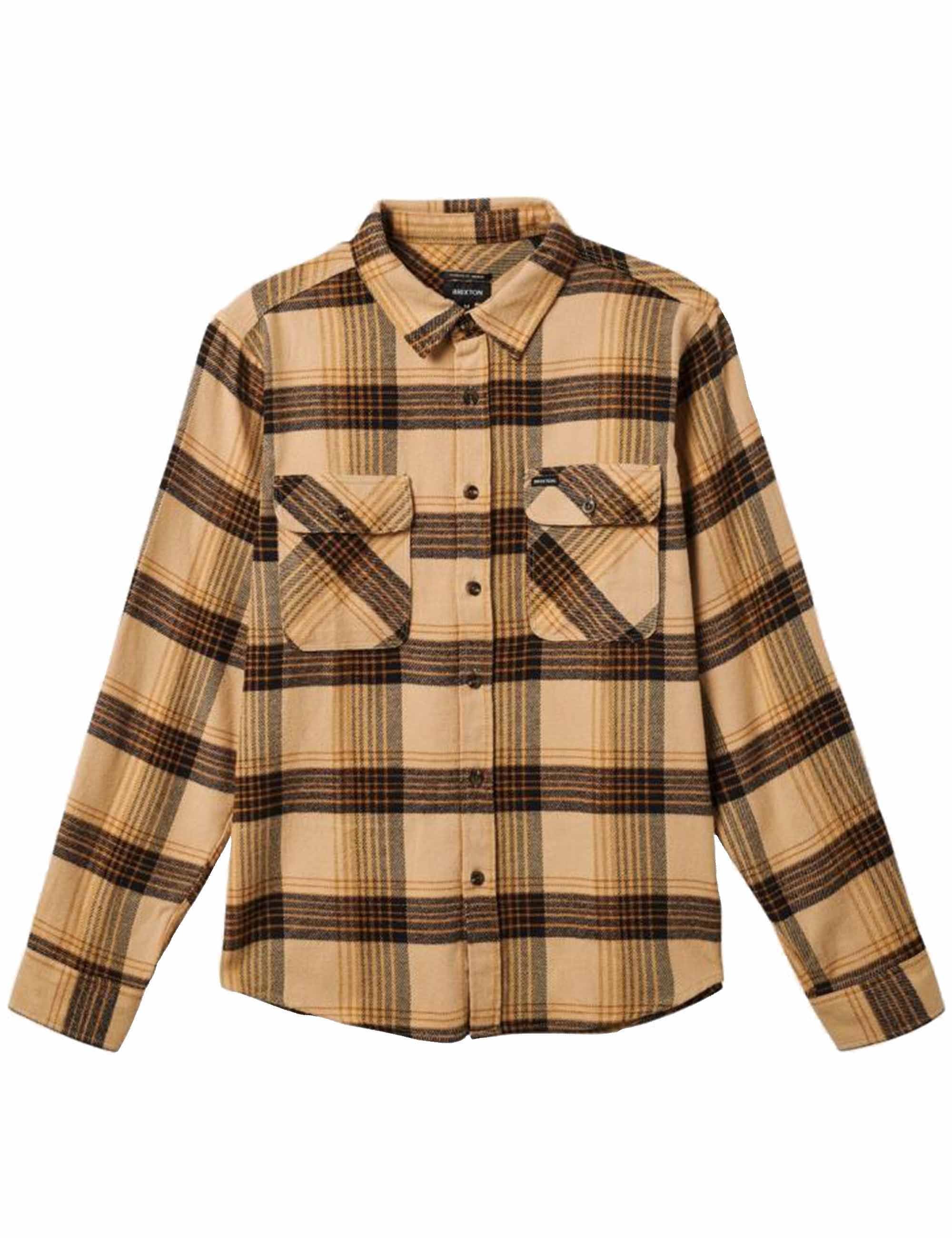 Bowery Flannel Shirt - Sand/Black