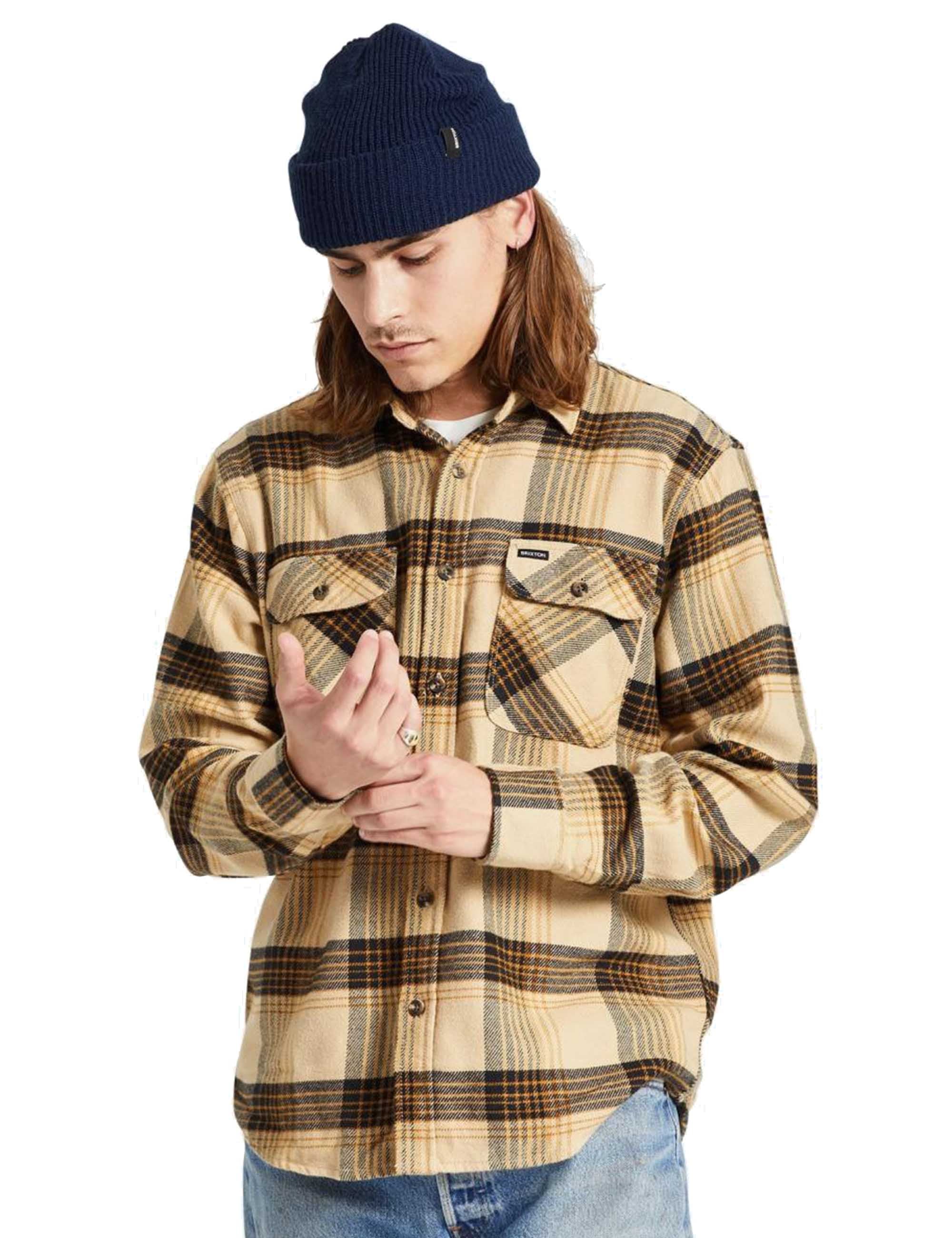 Bowery Flannel Shirt - Sand/Black - Image 2