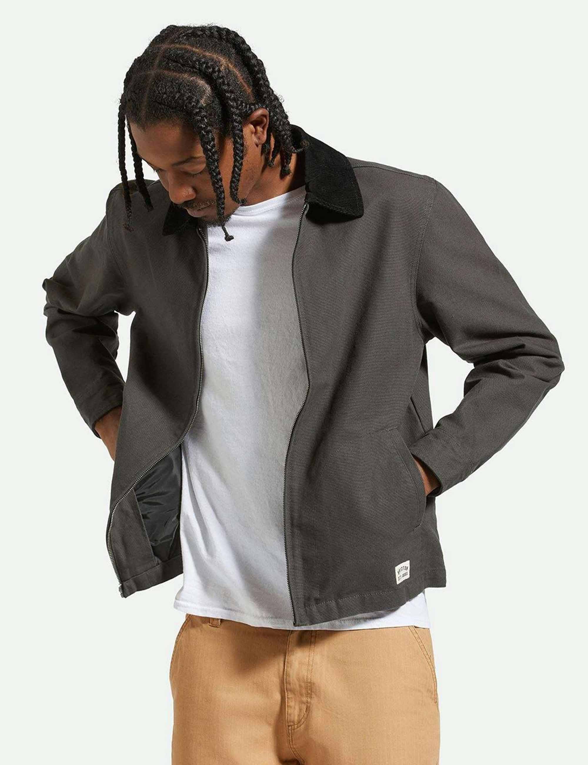 Mechanic Garage Zip Jacket - Washed Black - Image 3