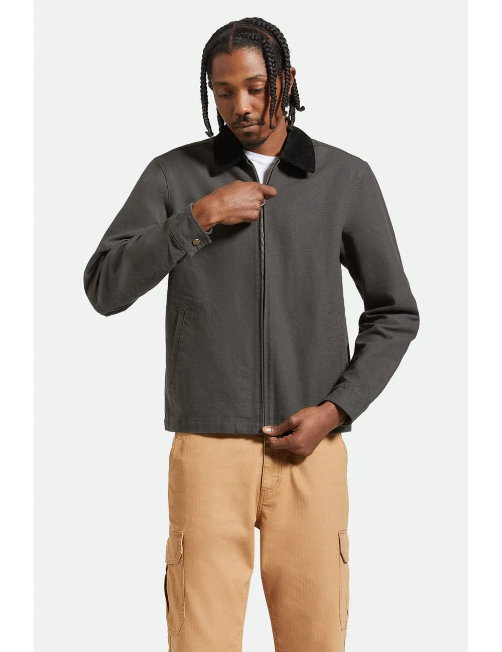 Mechanic Garage Zip Jacket - Washed Black - Image 4