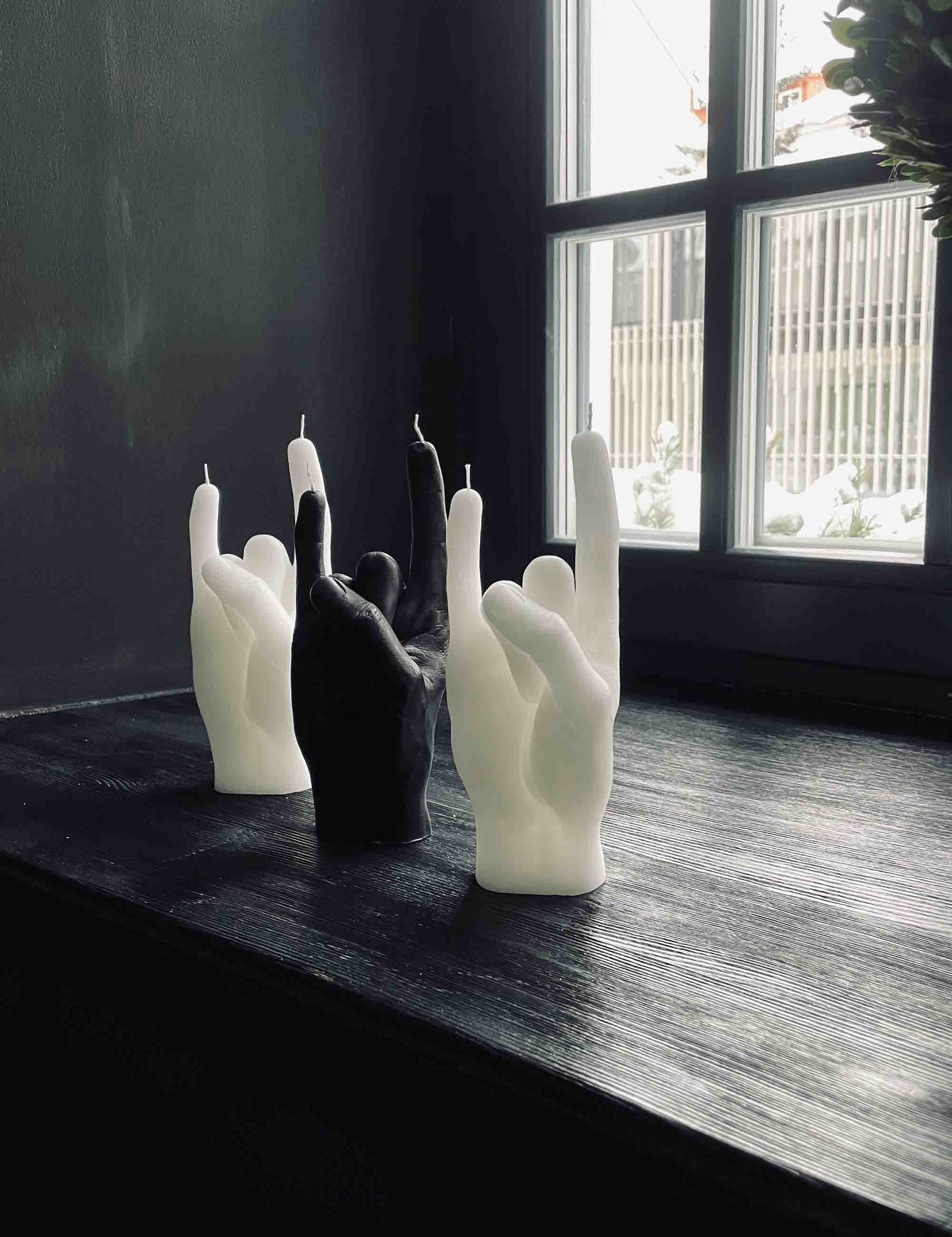 Rock You Hand Candle - White - Image 4