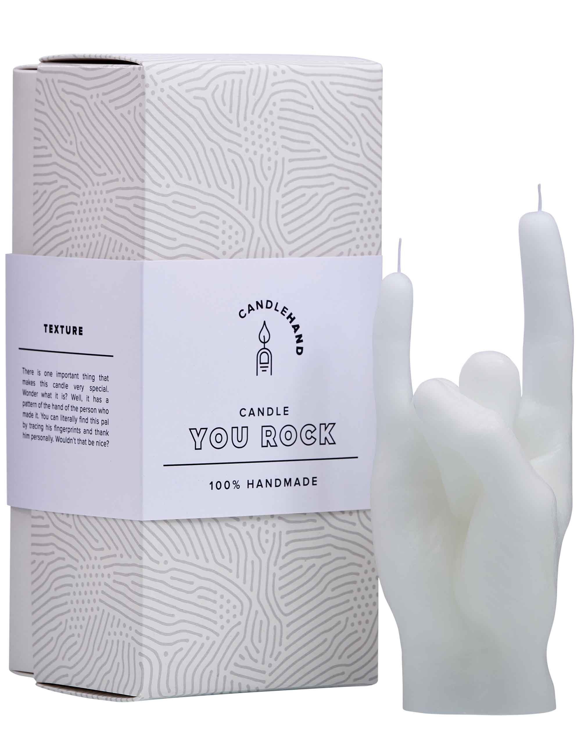 Rock You Hand Candle - White - Image 6