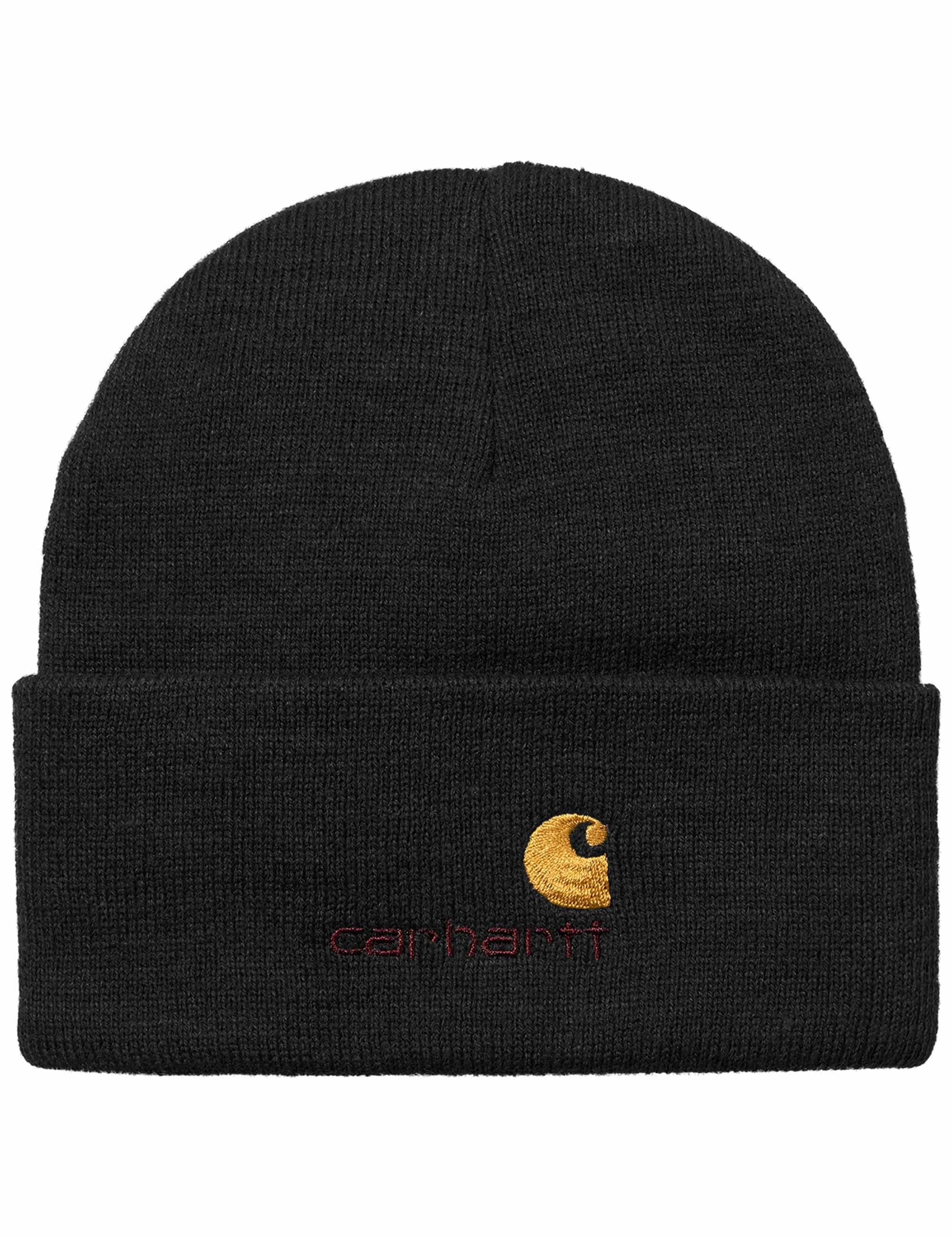American Script Beanie Hat - Black