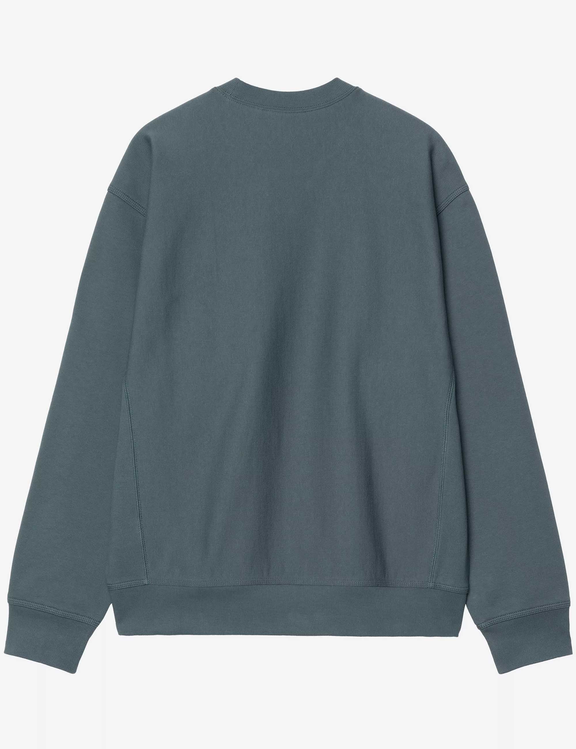 American Script Crew Sweat - Office Blue - Image 3