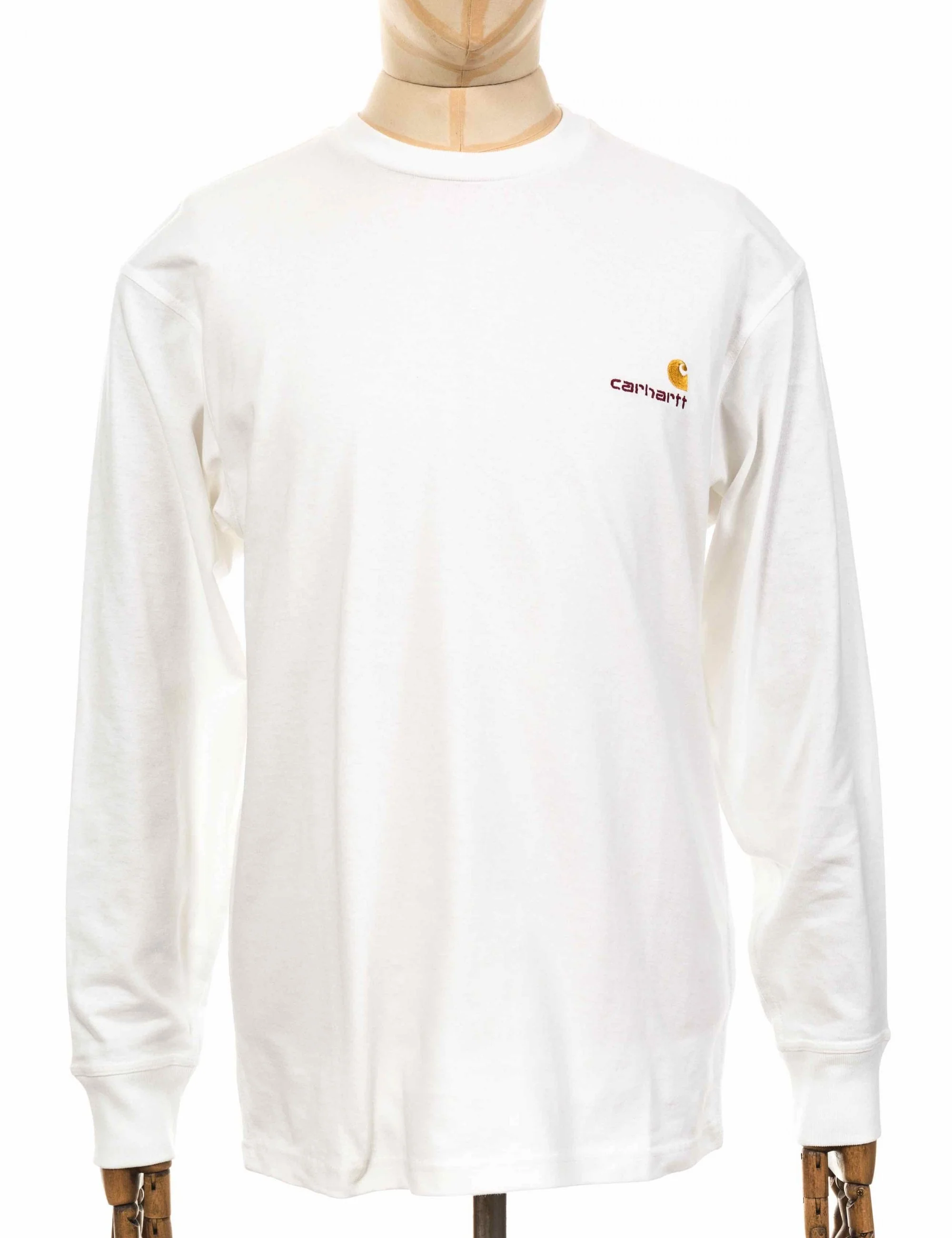 American Script Long Sleeve T-Shirt - White - Image 3