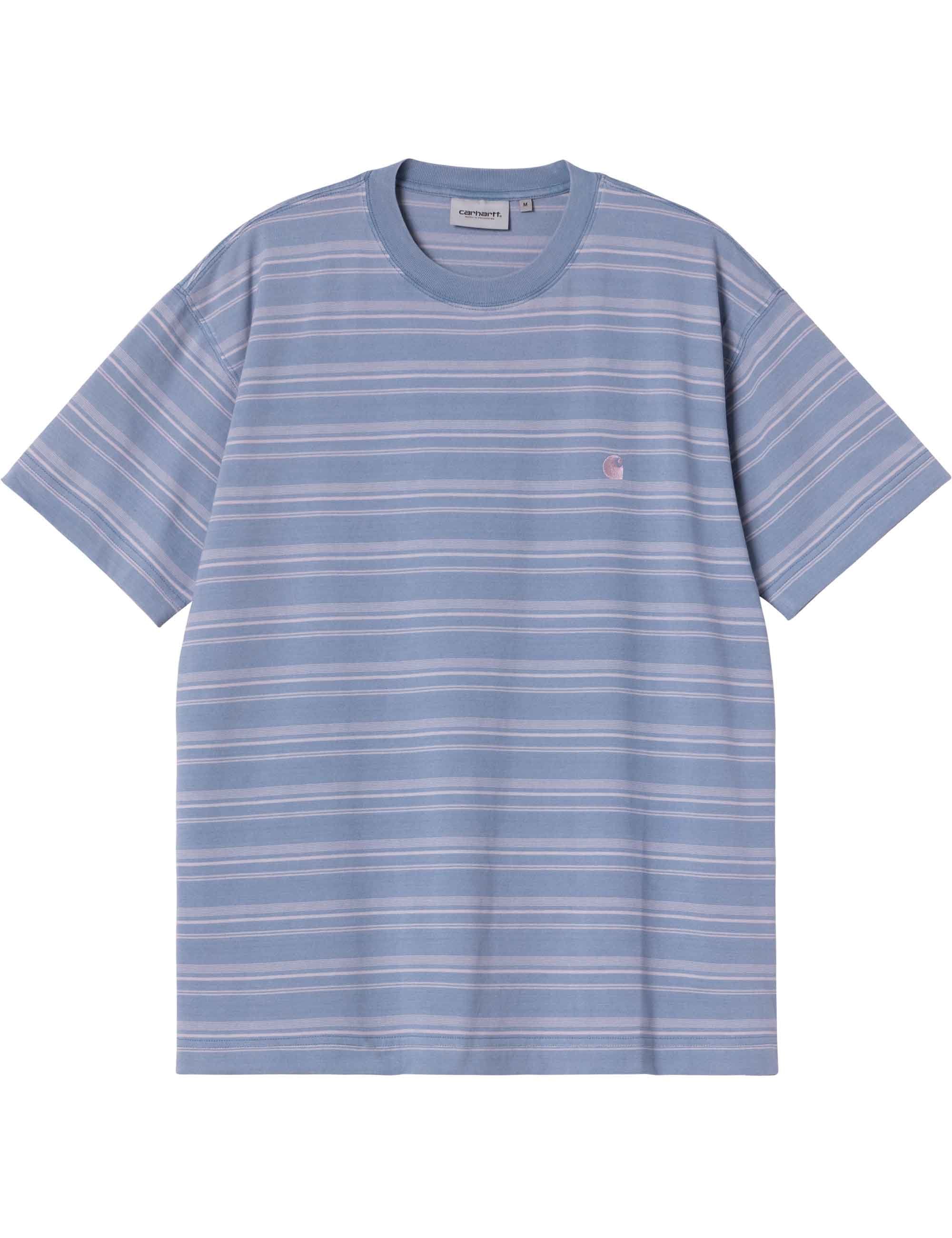 Brodine Stripe T-Shirt - Sorrent Indigo Overdyed