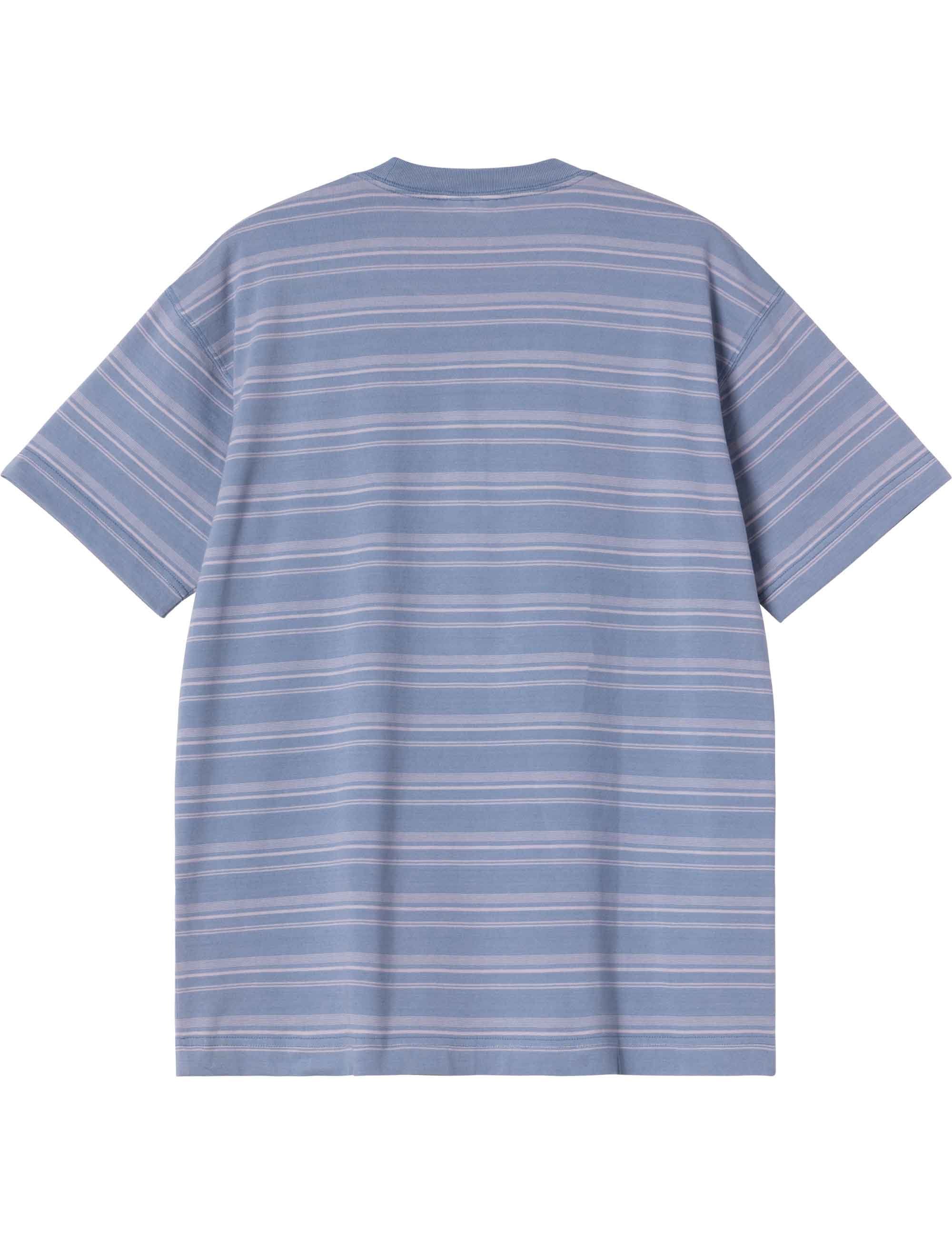 Brodine Stripe T-Shirt - Sorrent Indigo Overdyed - Image 2