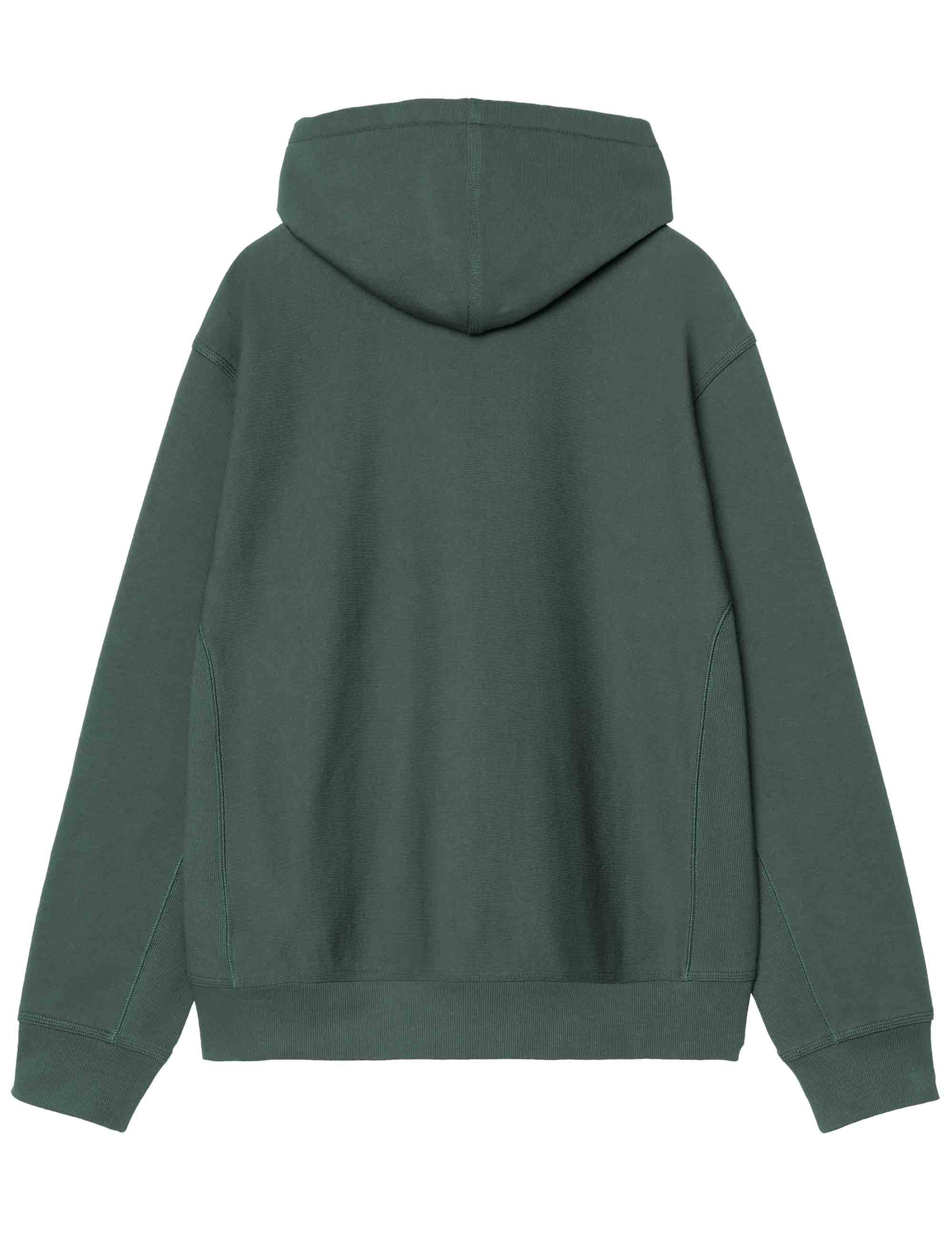 American Script Hooded Sweat - Kale Green - Image 2
