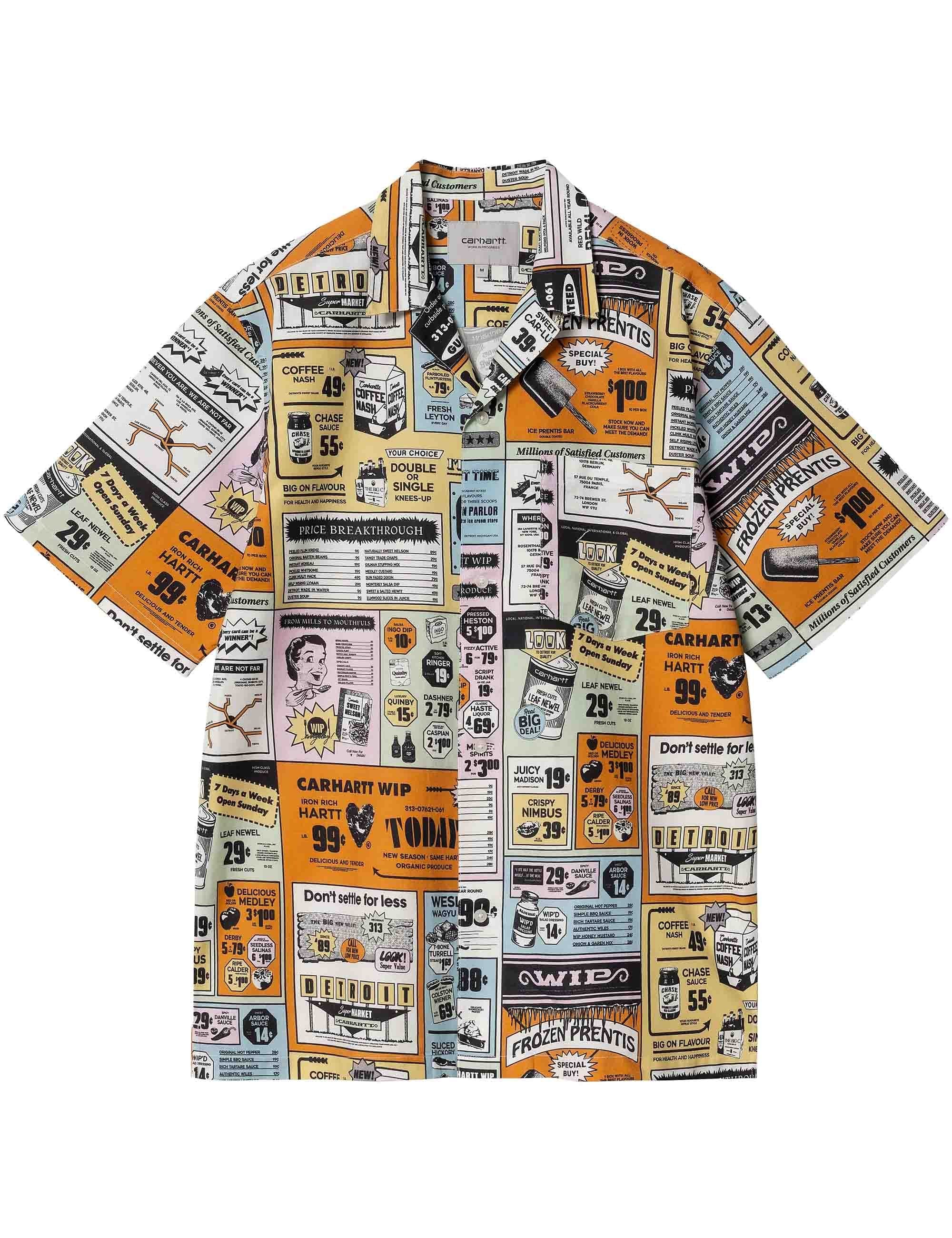 Catalogue Short Sleeve Shirt - Catalogue Print, Hue