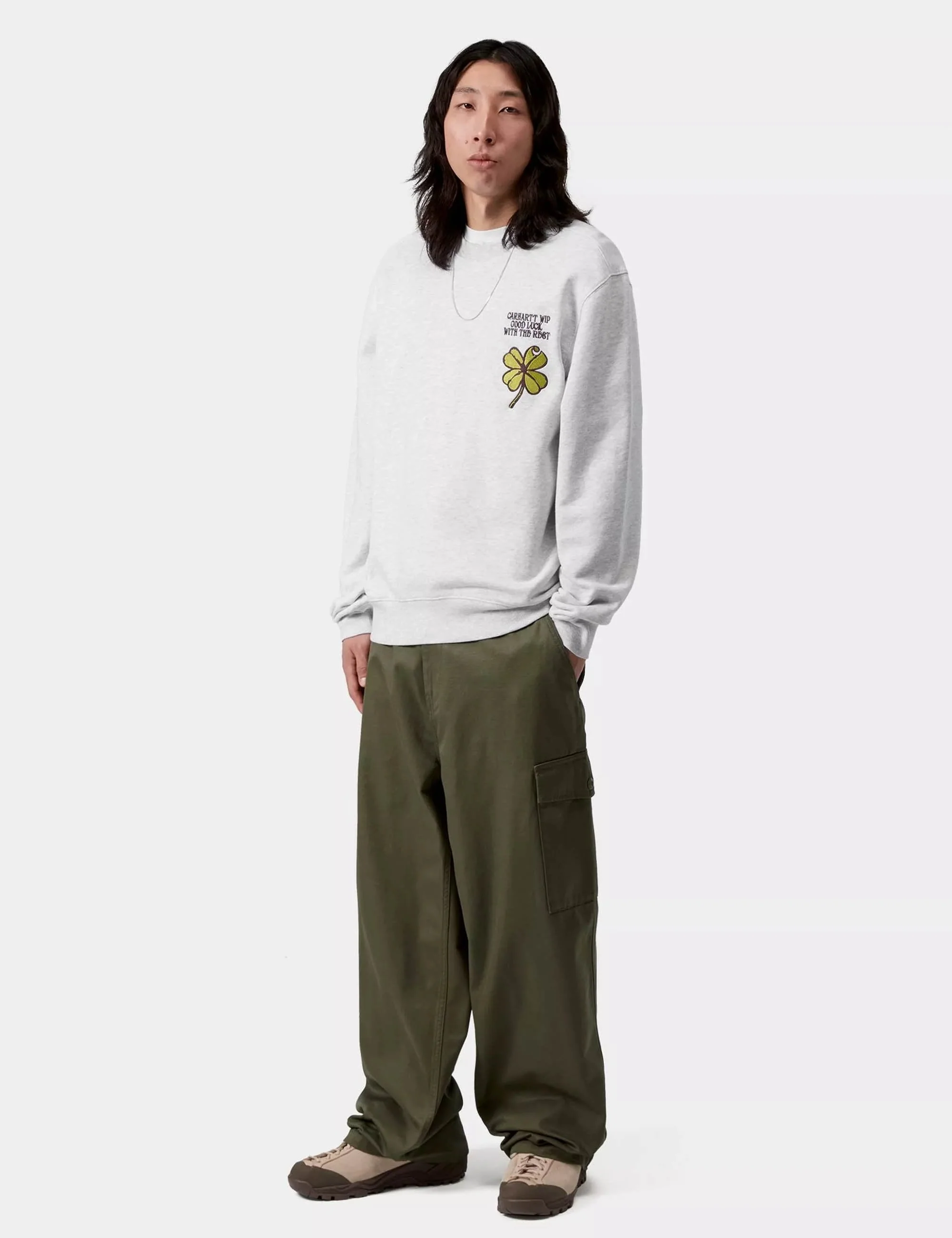 Clover Crew Sweat - Ash Heather - Image 5