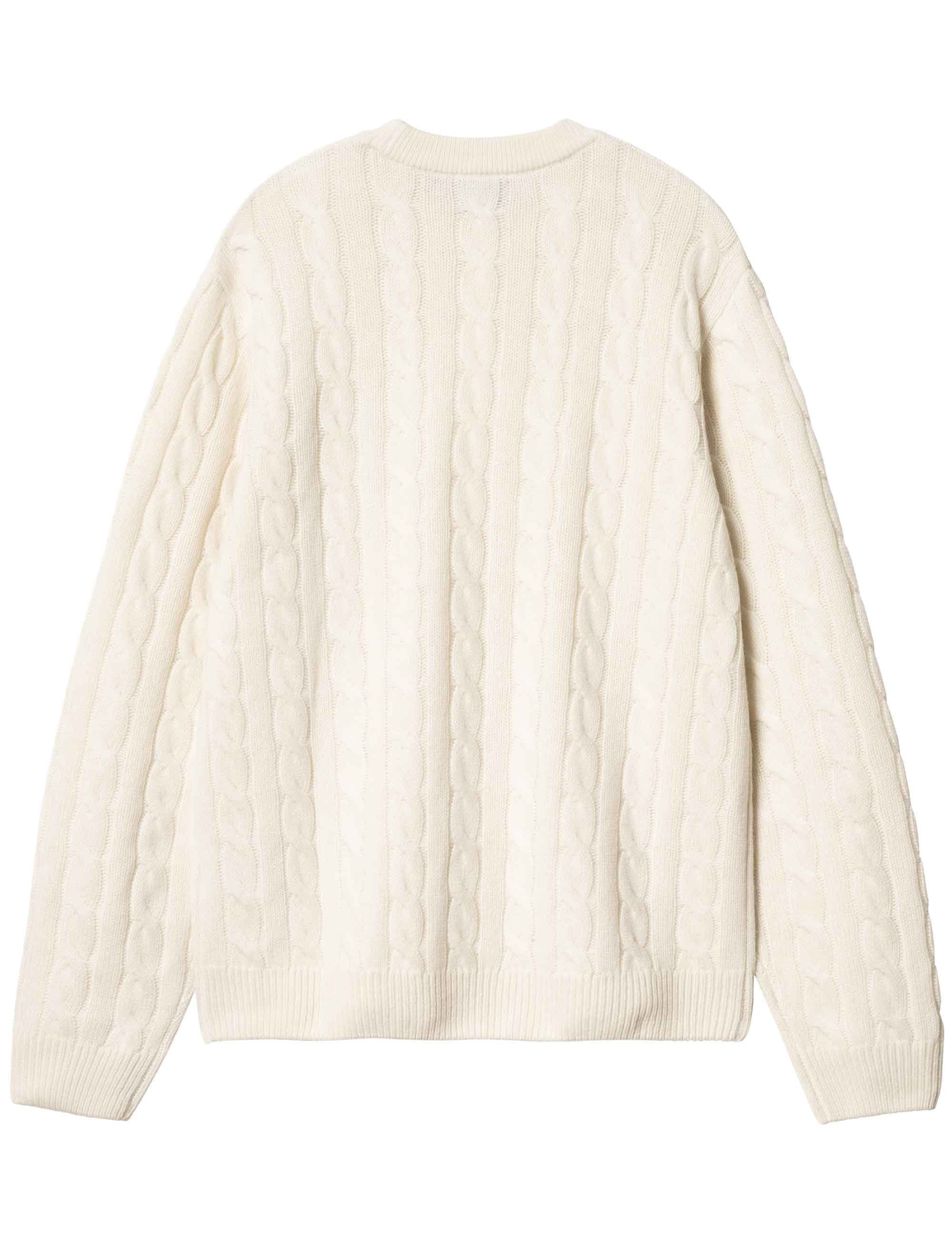 Signature Knit Crew Sweater - Natural/Dusty Ice - Image 3
