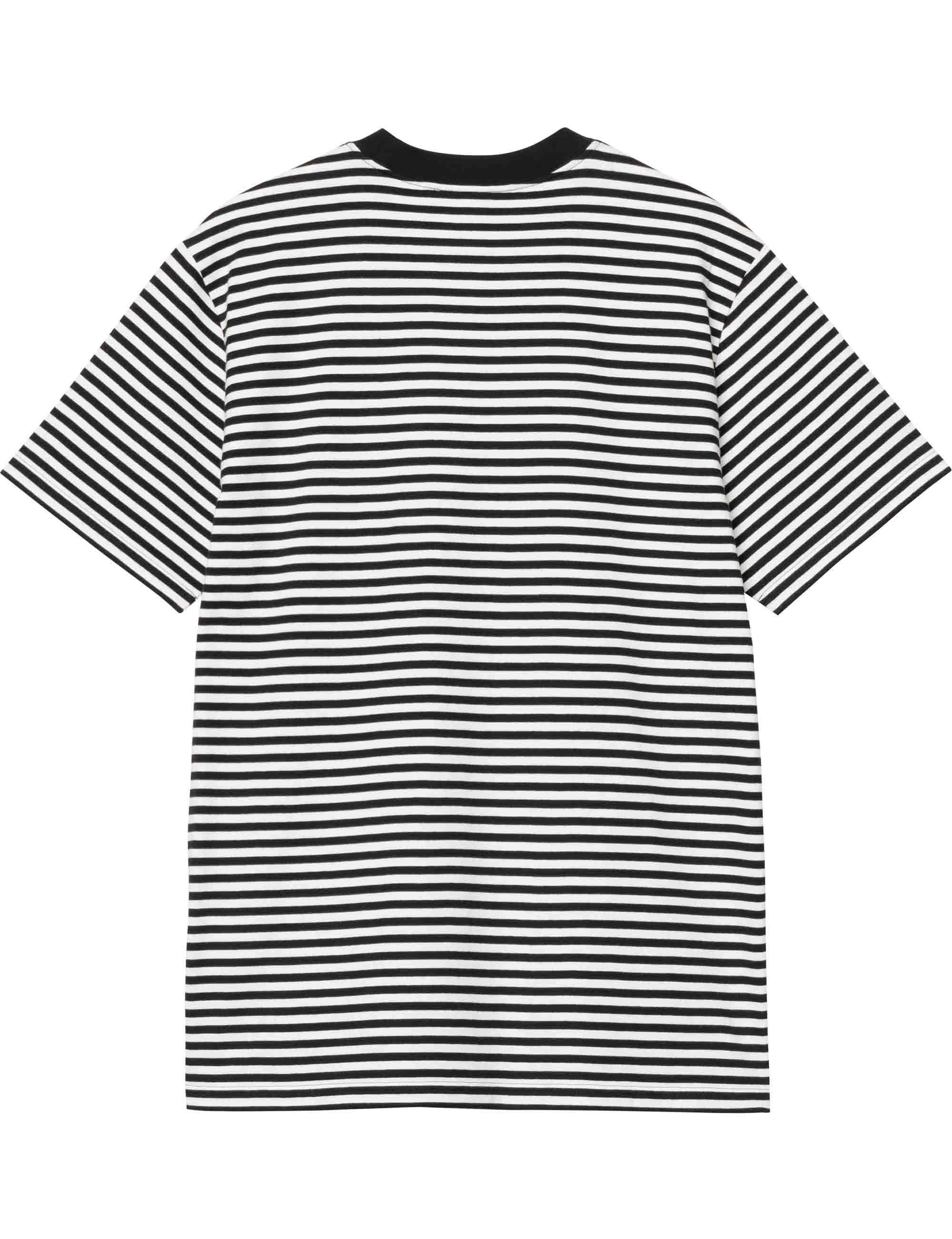 Verner Pocket T-Shirt - Verner Stripe, Black/Wax - Image 2