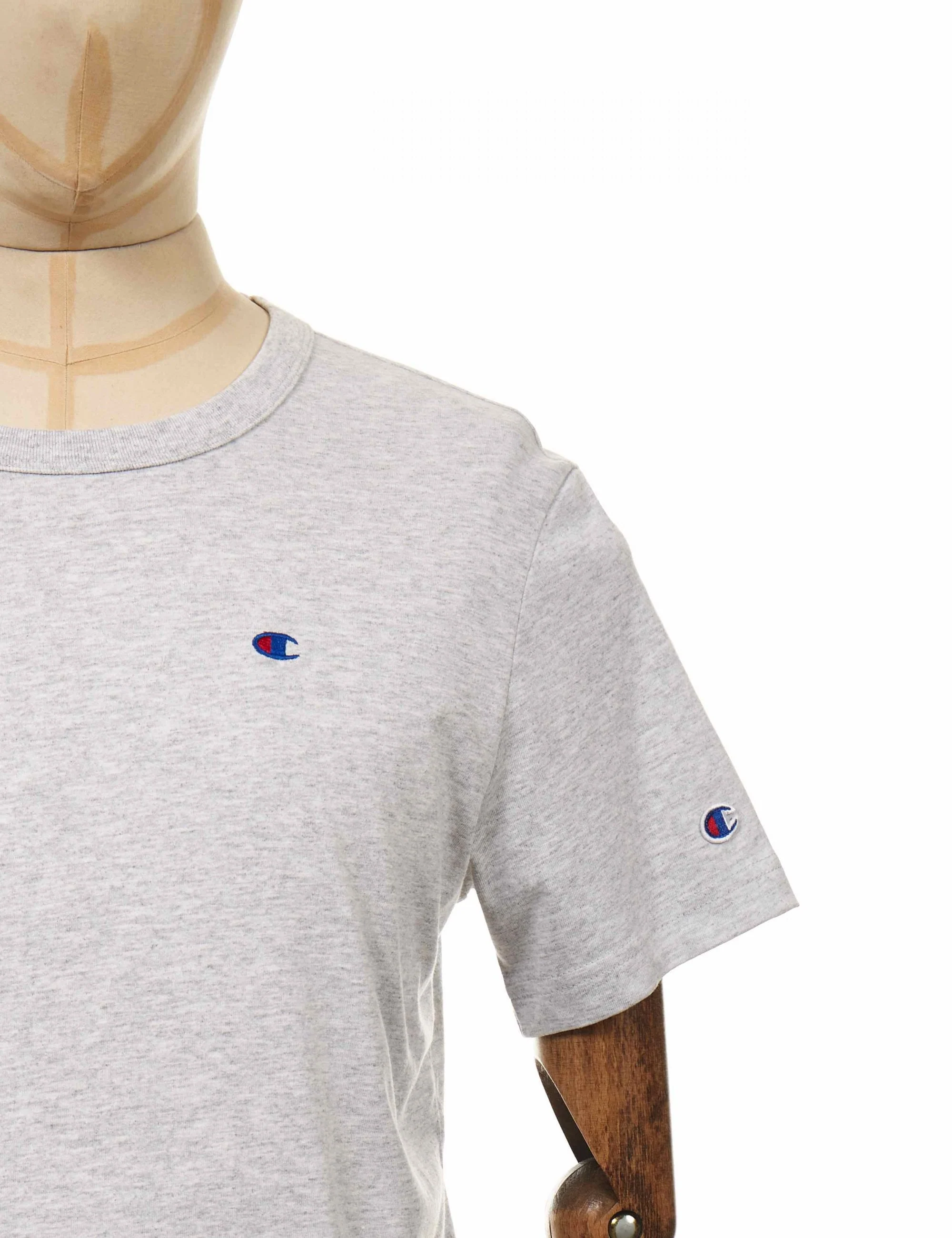 Crewneck Logo T-Shirt - LOXGM Light Grey - Image 3