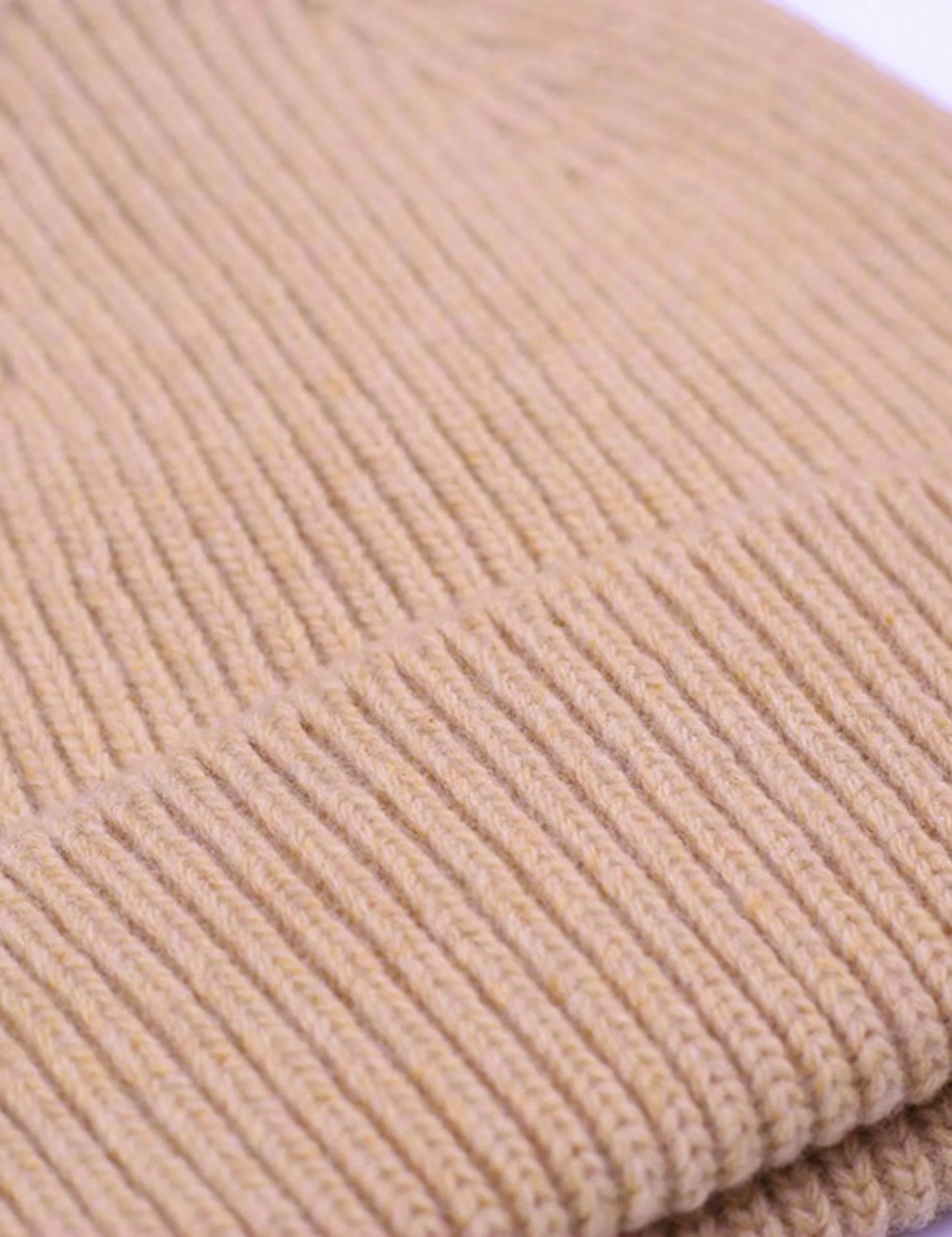 Merino Wool Beanie Hat - Honey Beige - Image 2