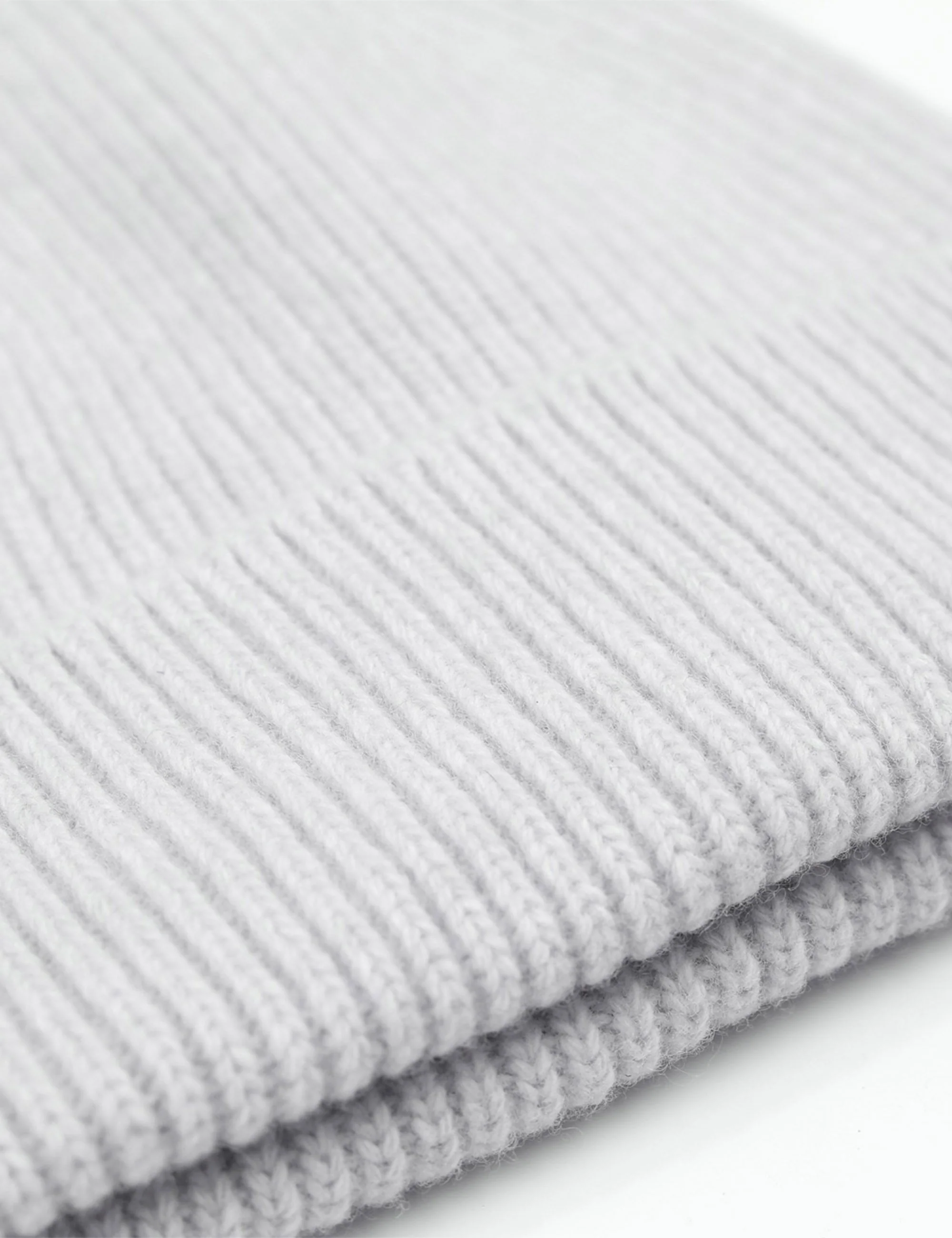 Merino Wool Beanie Hat - Limestone Grey - Image 2