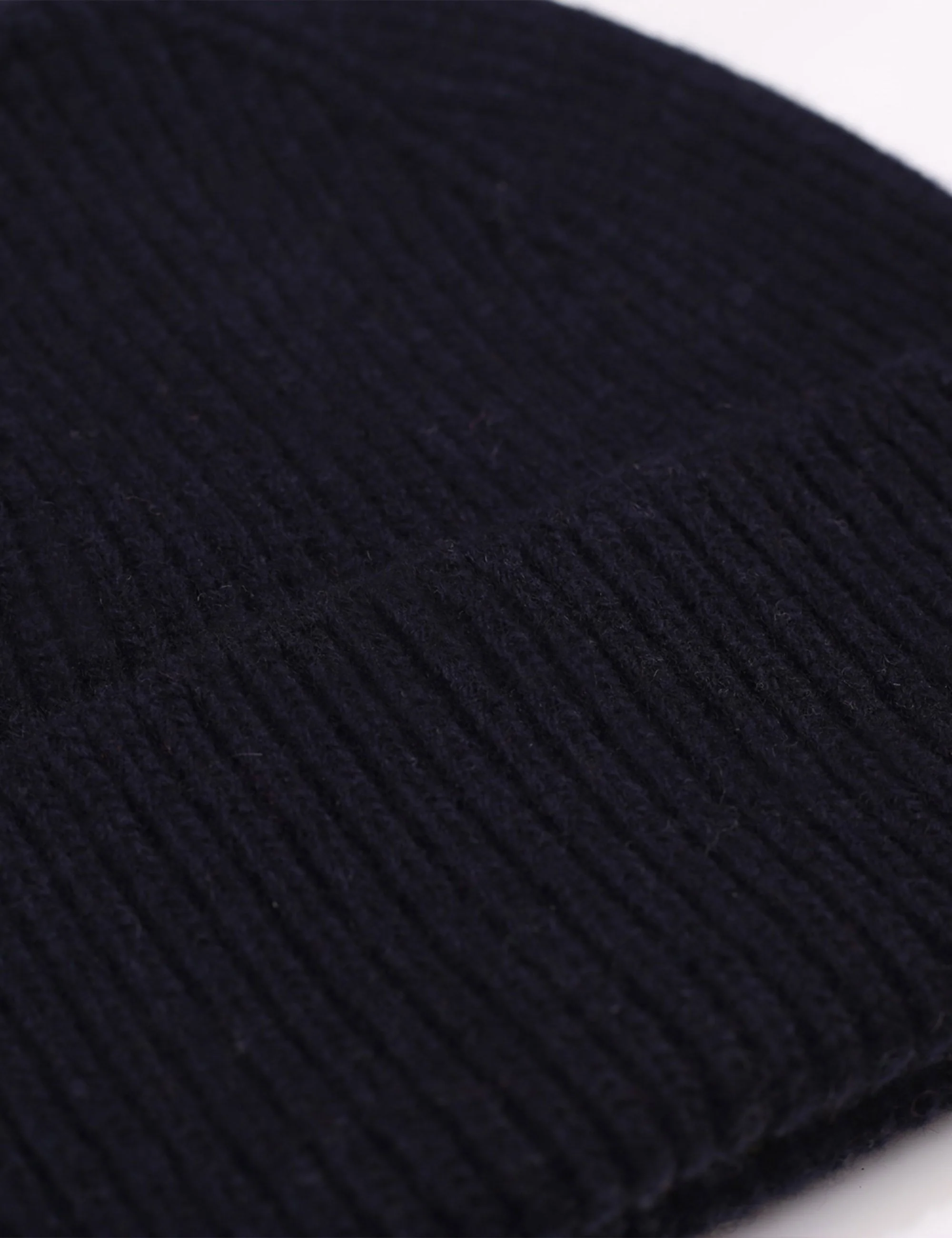Merino Wool Beanie Hat - Navy Blue - Image 2