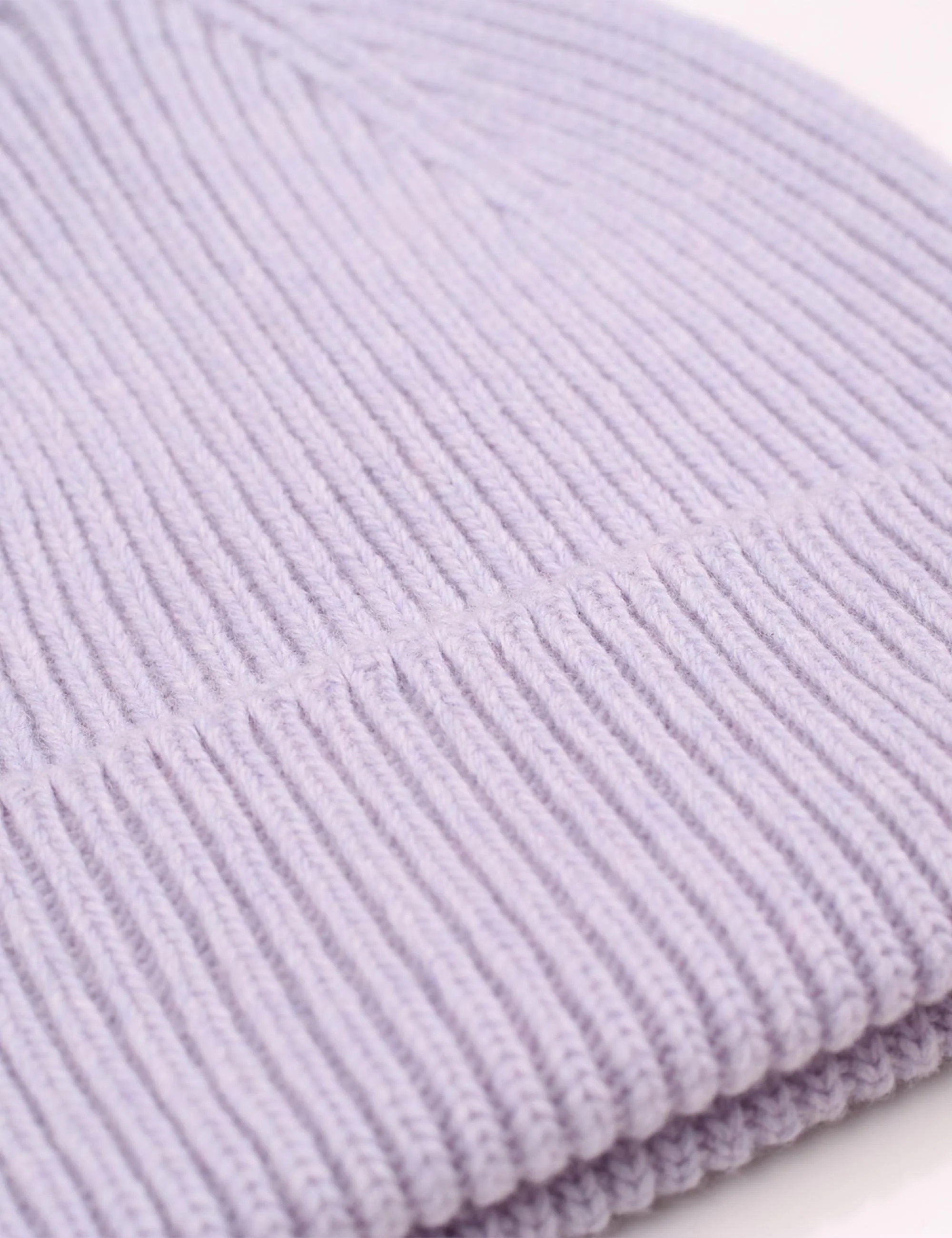 Merino Wool Beanie Hat - Soft Lavender - Image 2