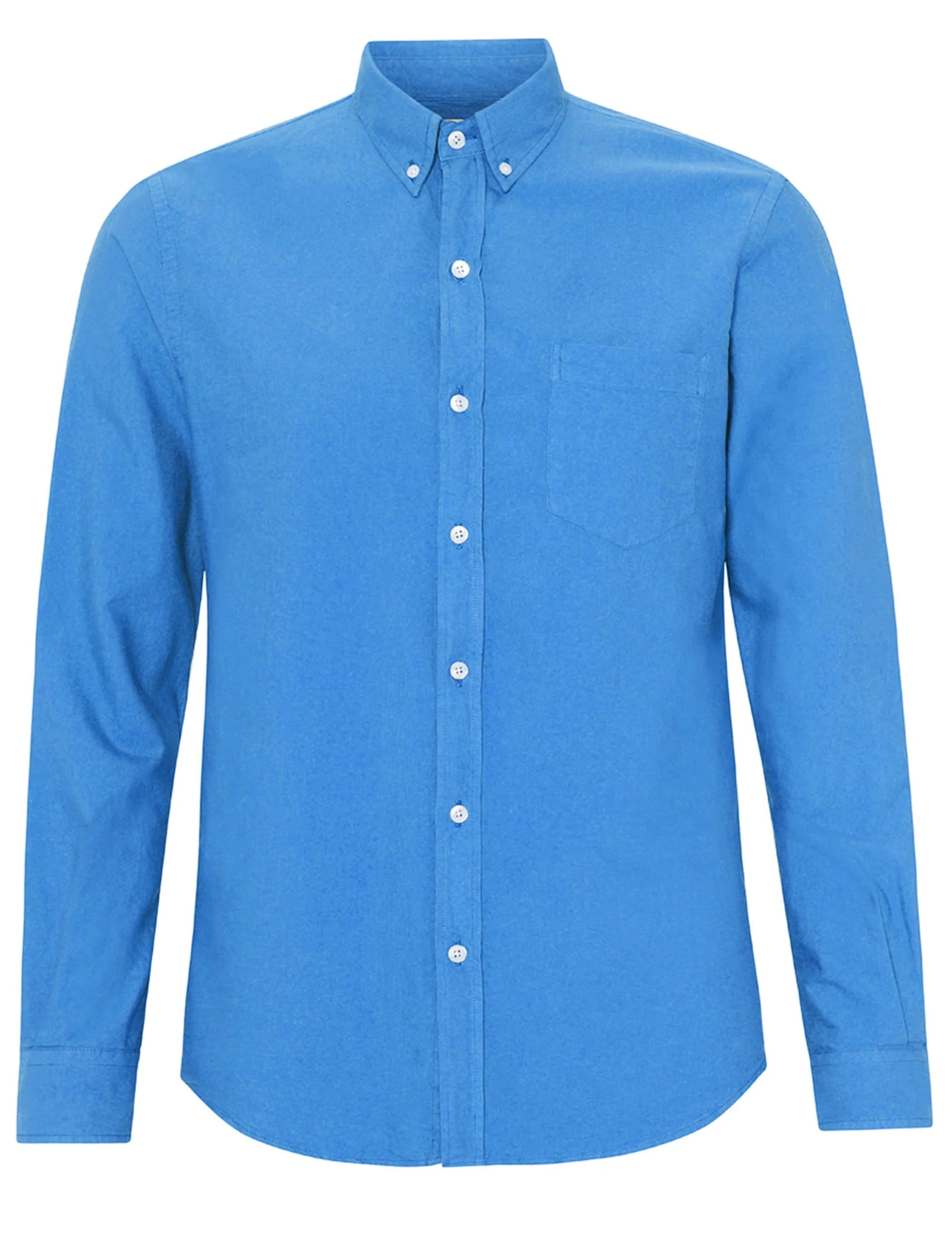 Organic Button Down Shirt - Pacific Blue