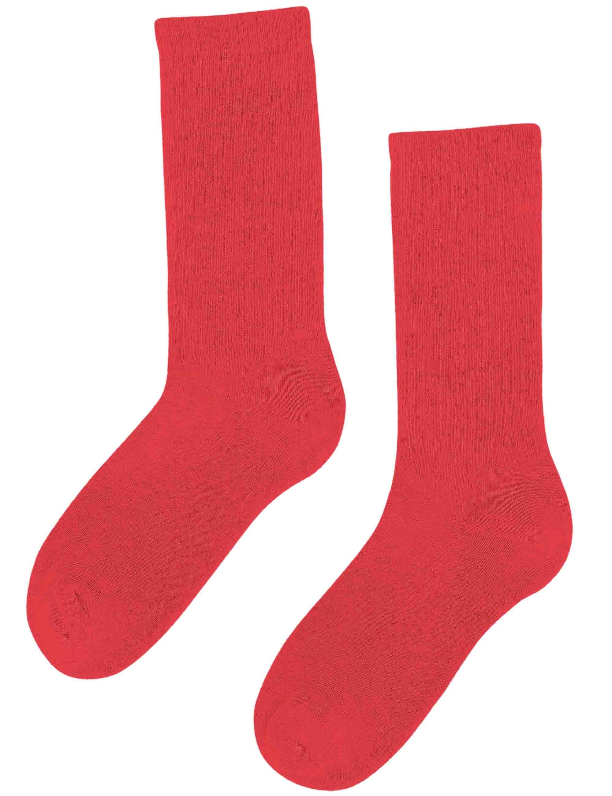 Woman's Organic Active Socks - Red Tangerine