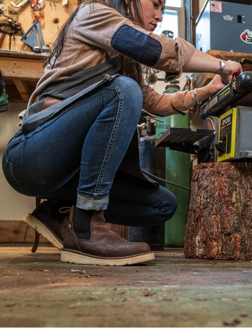 Women's Bull Run Chelsea Boot - Brown Wedge - Image 7