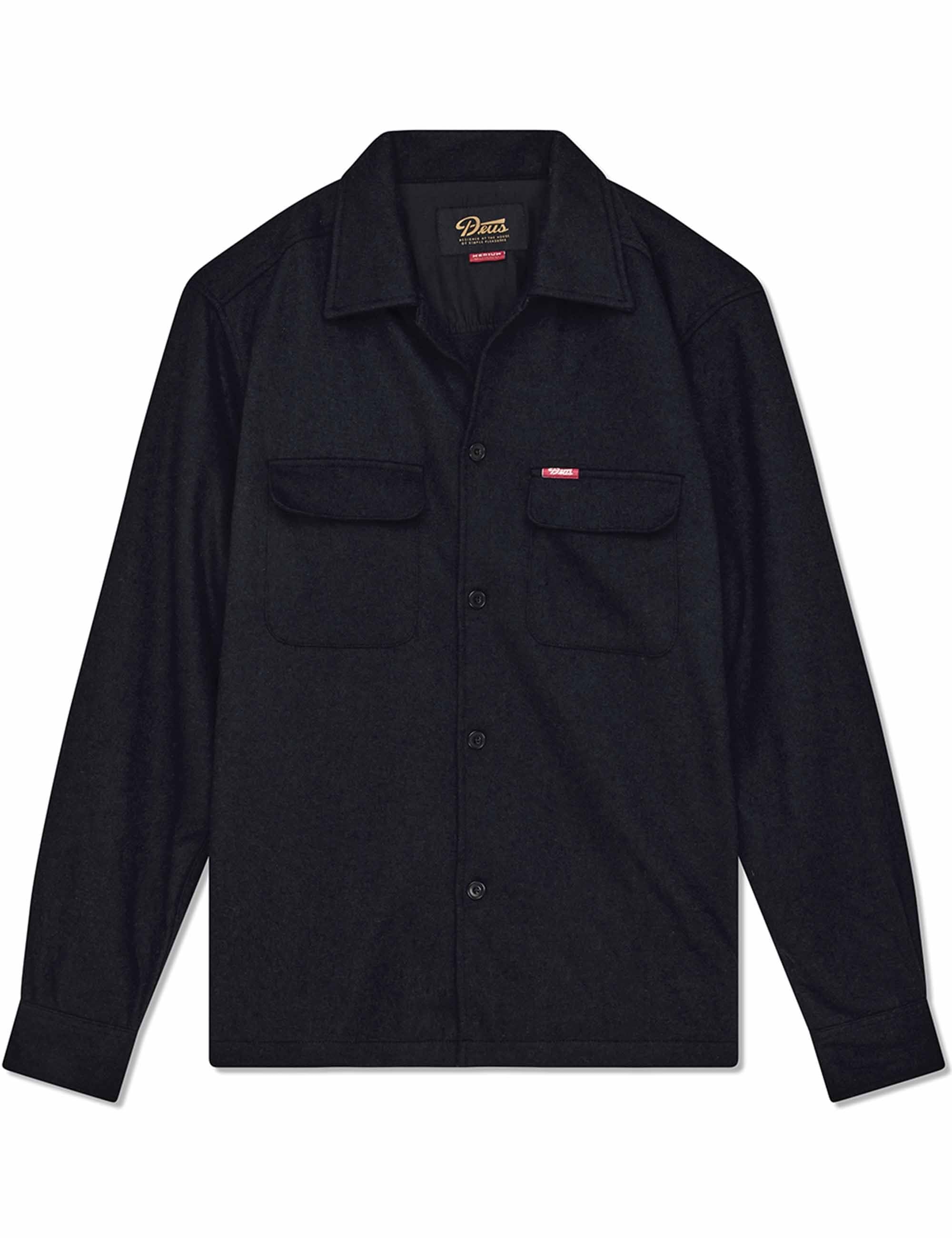 Clayton Wool Shirt - Black