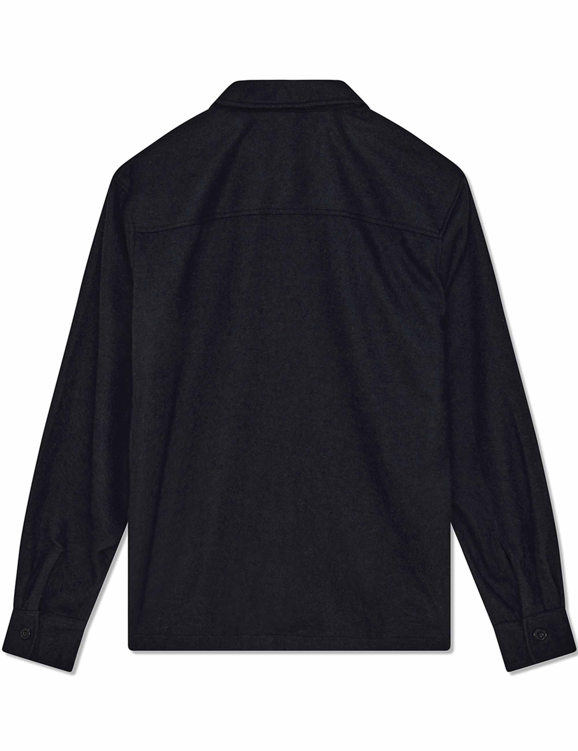 Clayton Wool Shirt - Black - Image 2