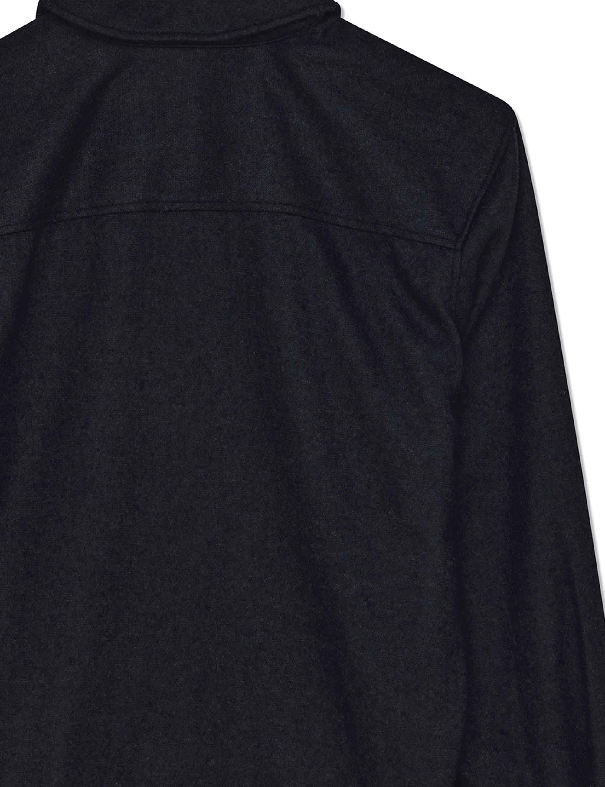 Clayton Wool Shirt - Black - Image 4