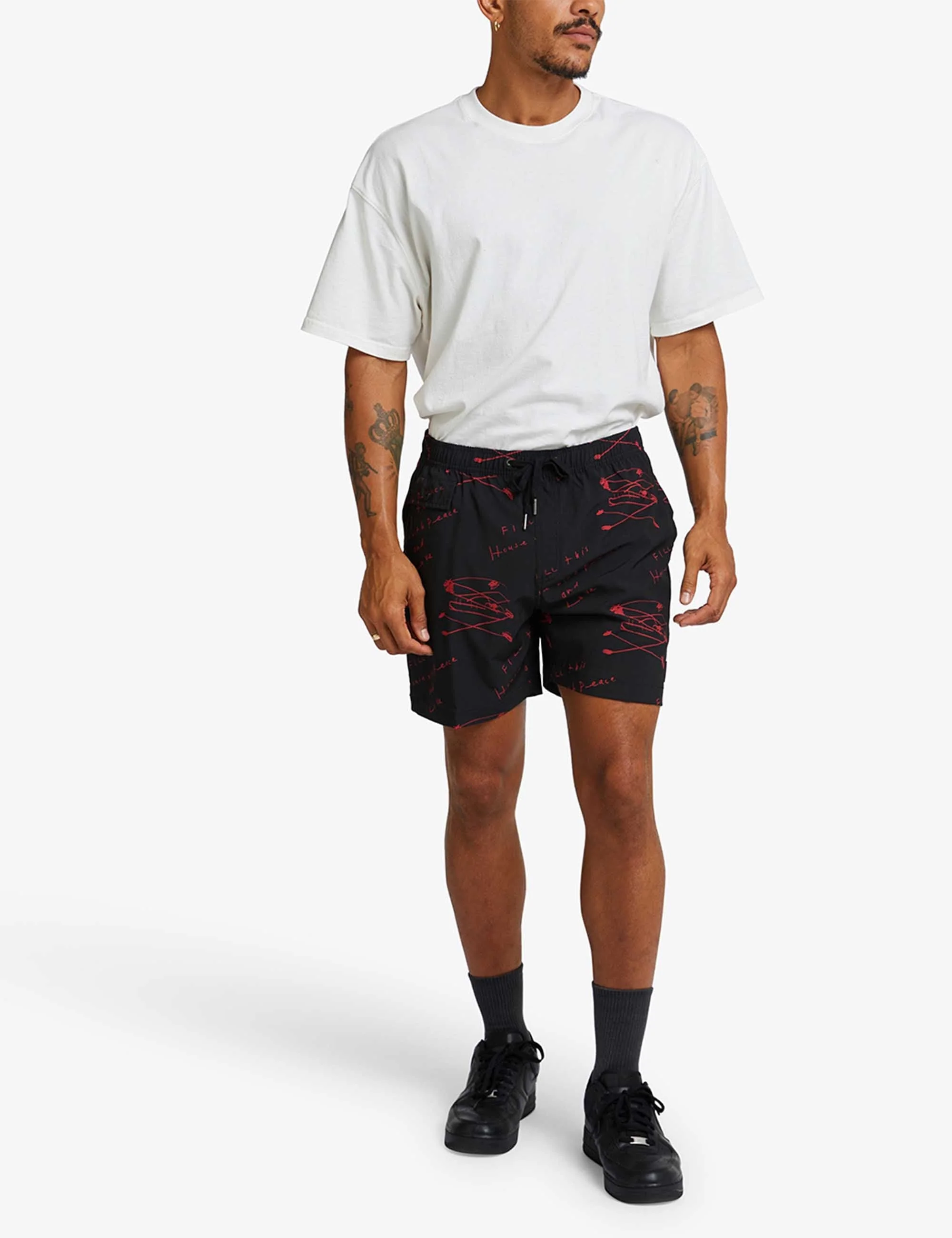 Old House Mesh Shorts - Red - Image 5
