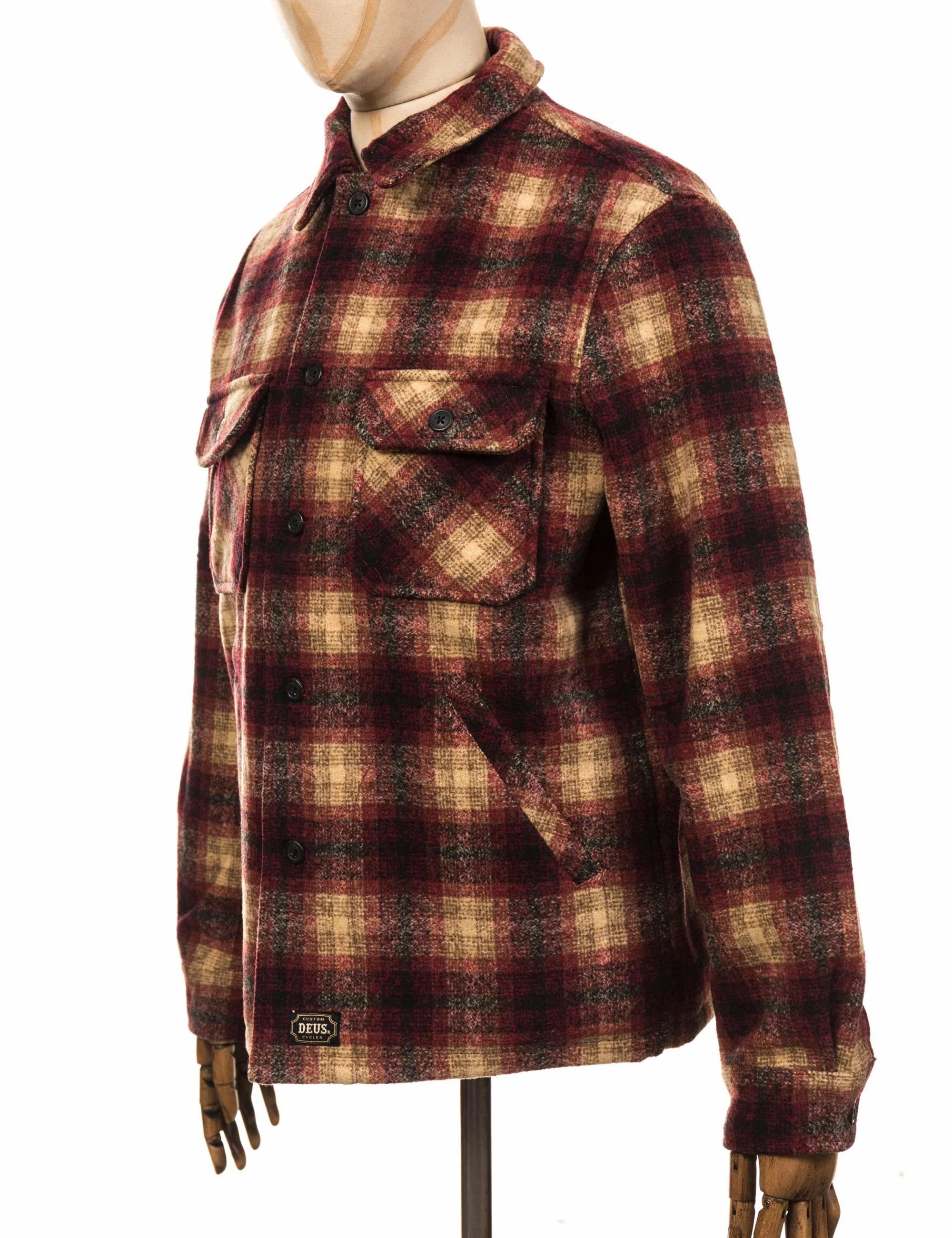 The Piston Wool Shirt - Red - Image 3