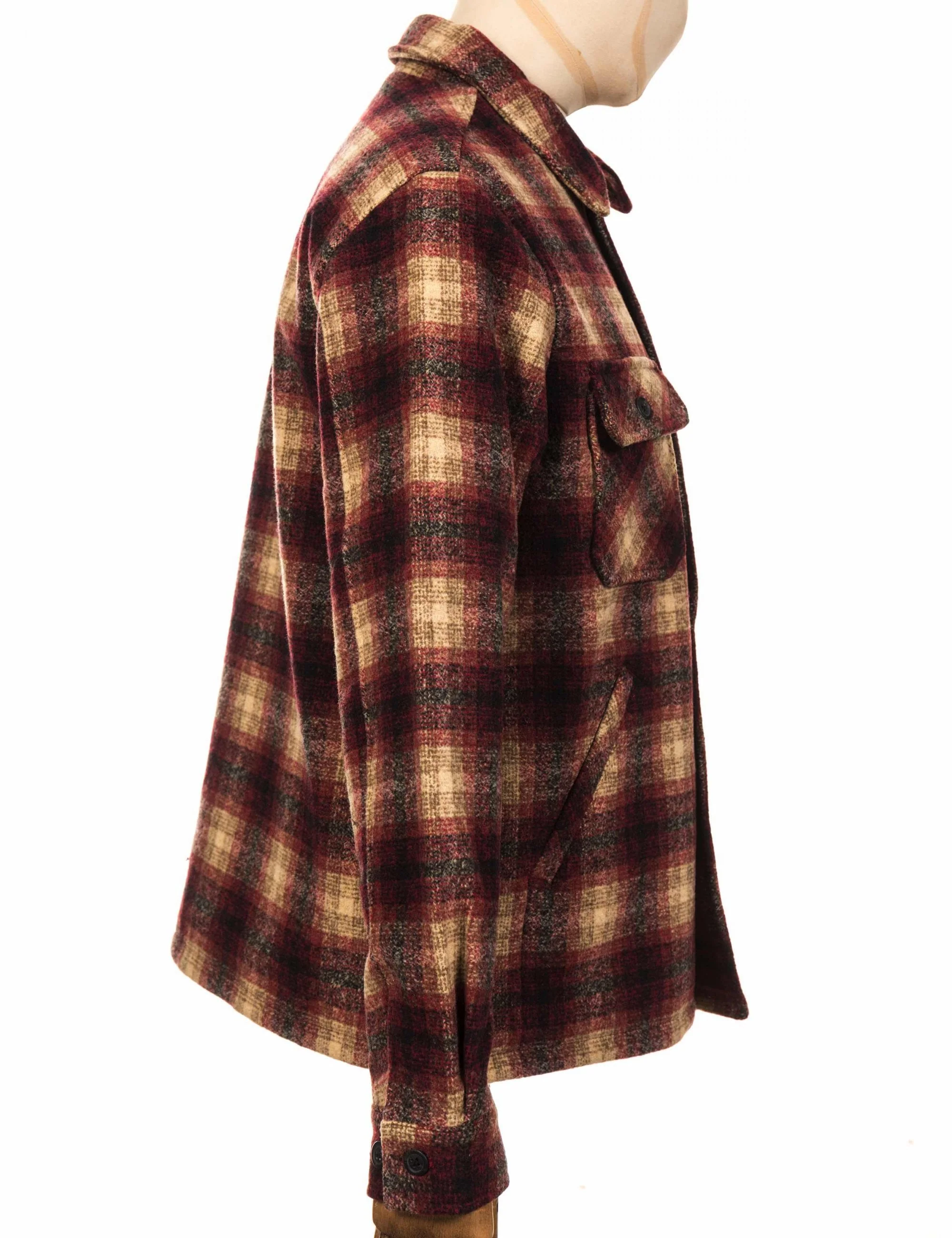 The Piston Wool Shirt - Red - Image 4
