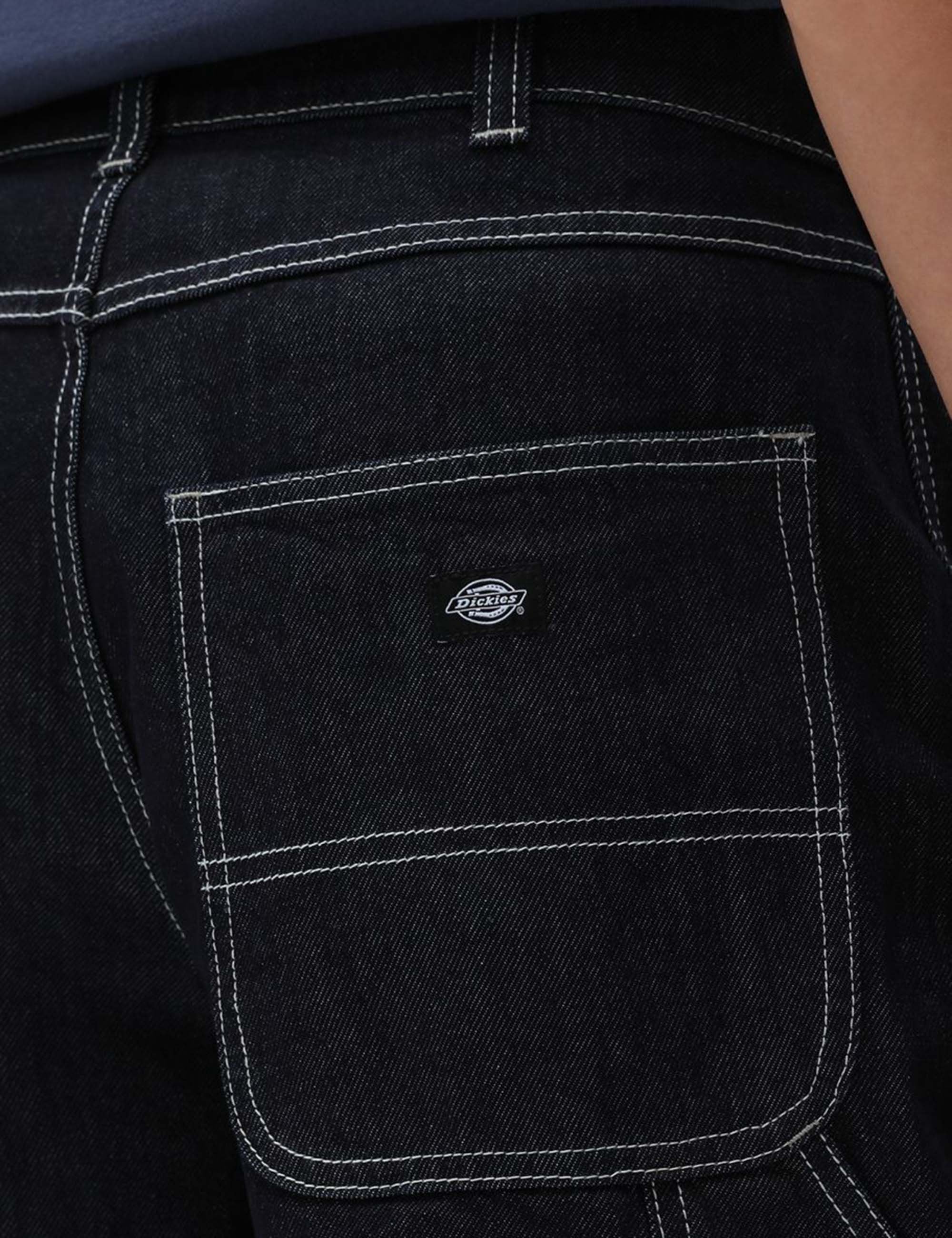 Garyville Carpenter Denim Trousers - Blue Rinsed - Image 3