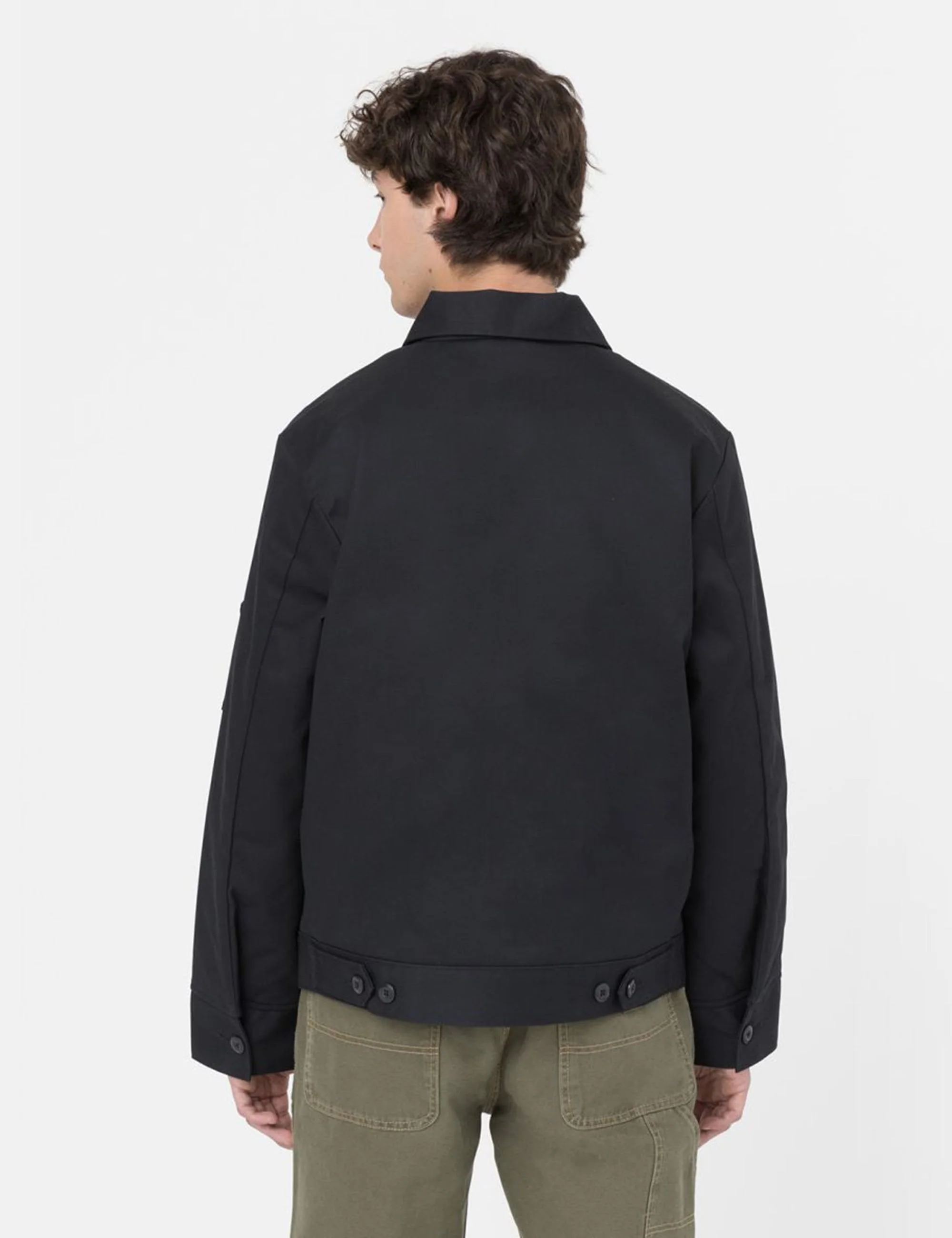 Lined Eisenhower Jacket - Black - Image 4