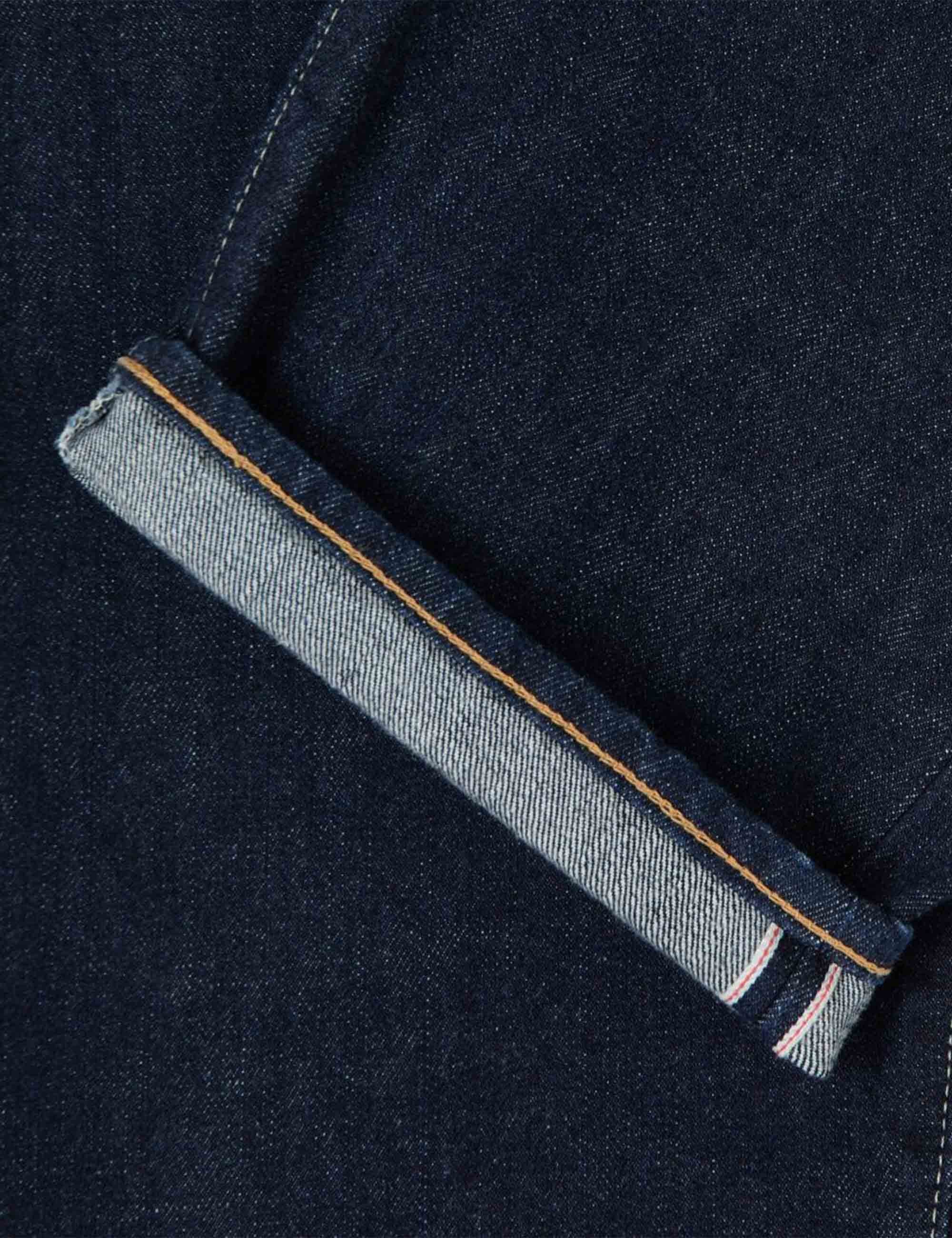 Loose Red Selvedge Jeans - Blue, Rinsed - Image 3