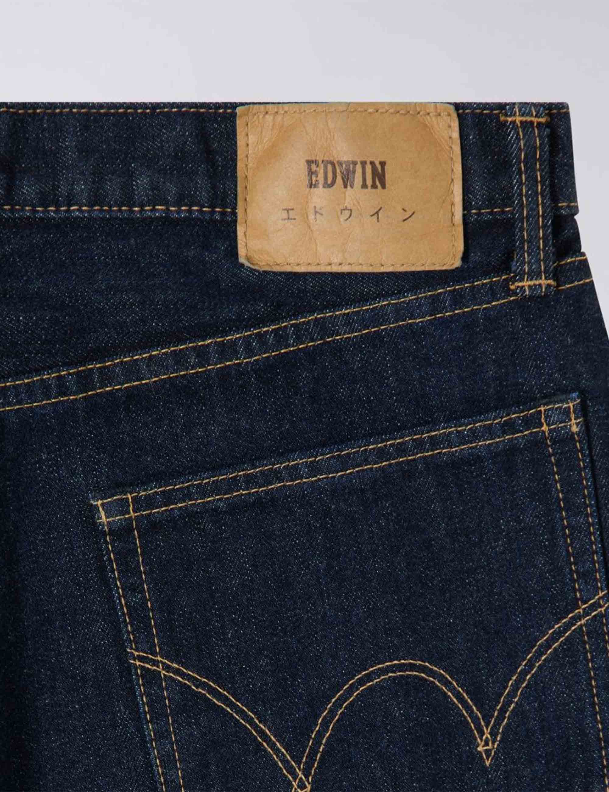 Loose Red Selvedge Jeans - Blue, Rinsed - Image 5