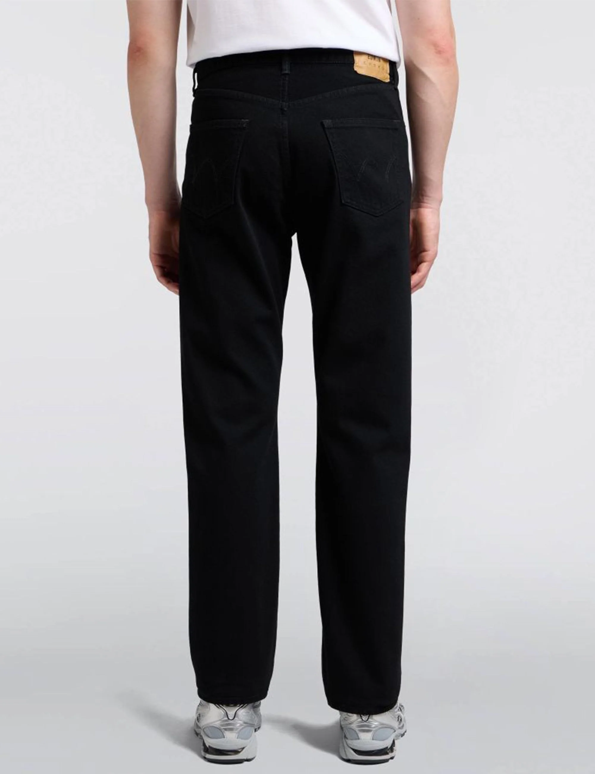 Regular Straight Jeans - Black, Unwashed - Image 4
