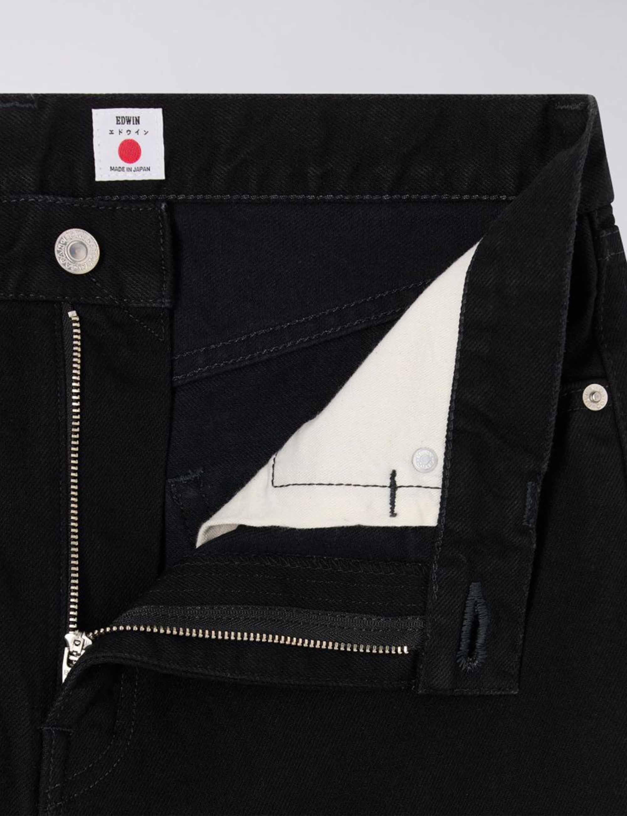 Regular Straight Jeans - Black, Unwashed - Image 5