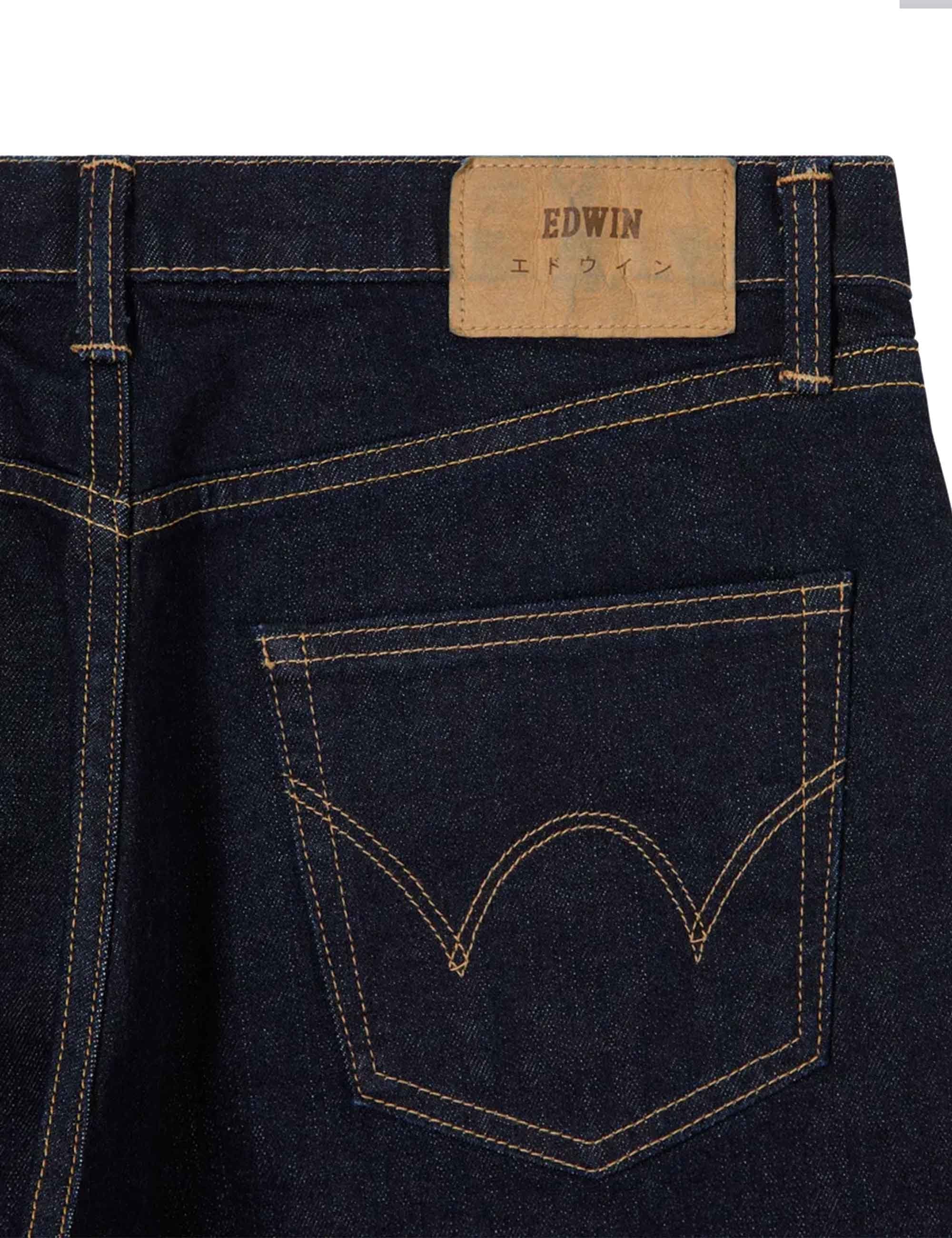 Regular Tapered Stretch Jeans - Blue, Rinsed - Image 7