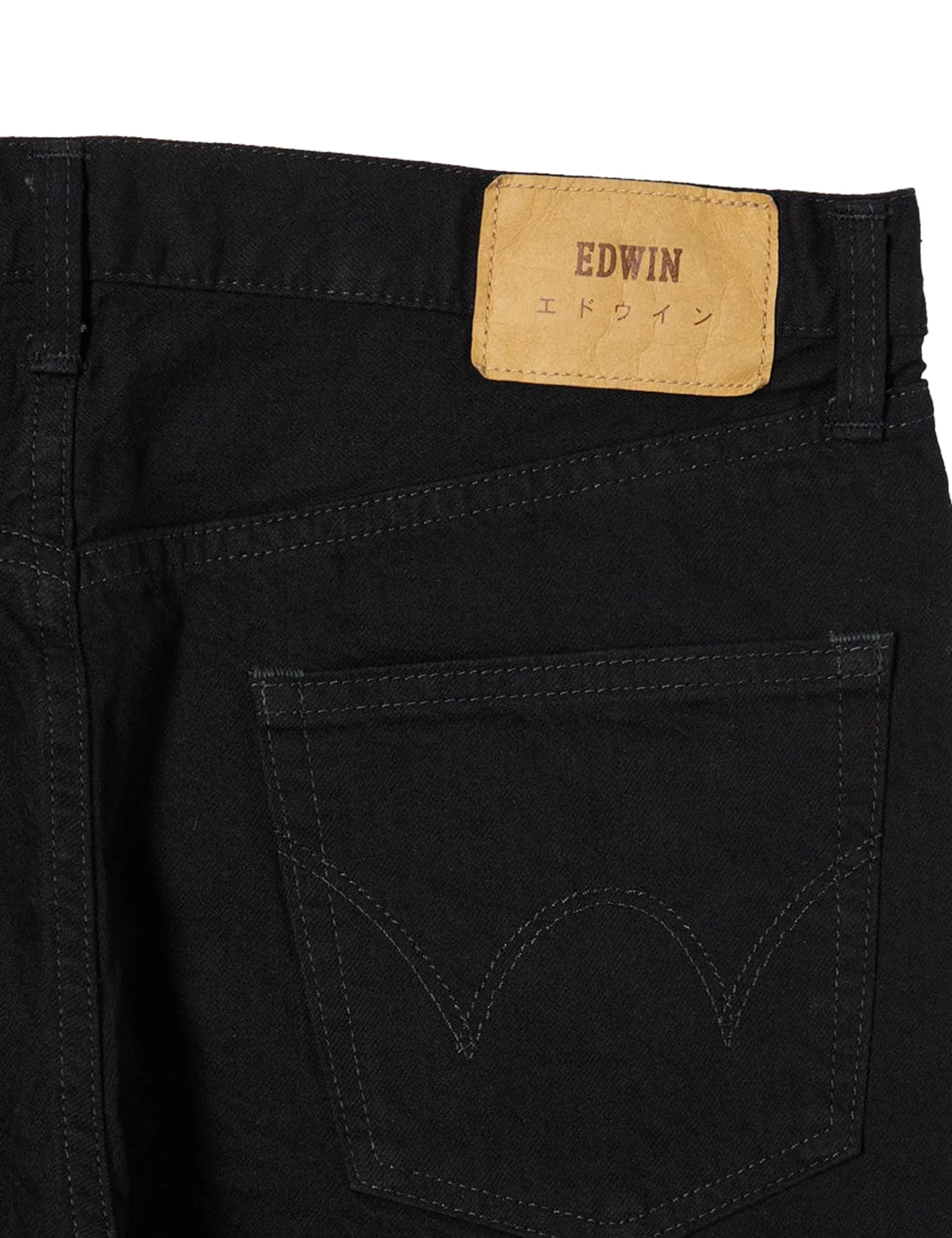 Slim Tapered Kaihara Purple x White Jeans - Black, Rinsed - Image 3
