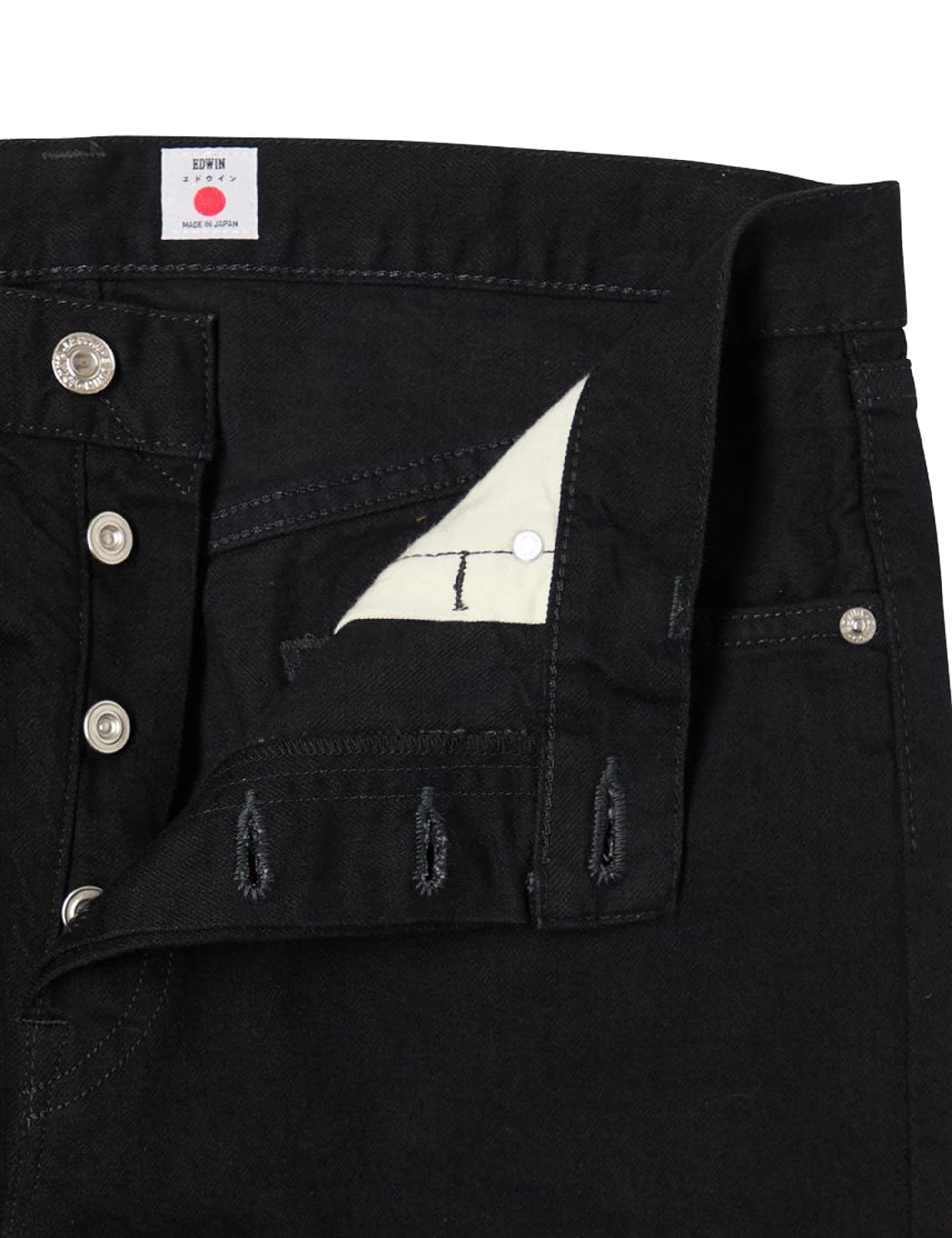 Slim Tapered Kaihara Purple x White Jeans - Black, Rinsed - Image 5